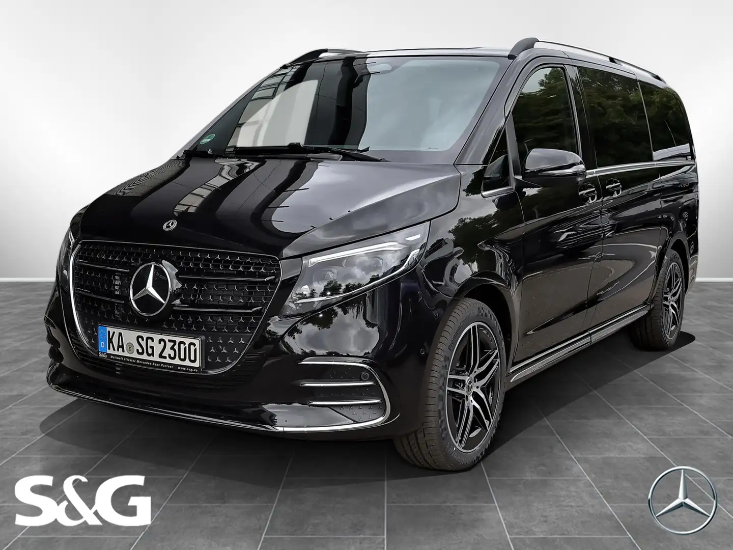 Mercedes-Benz V 300 d AVANTGARDE lang AMG Standhz+AHK+Distroni Noir - 1