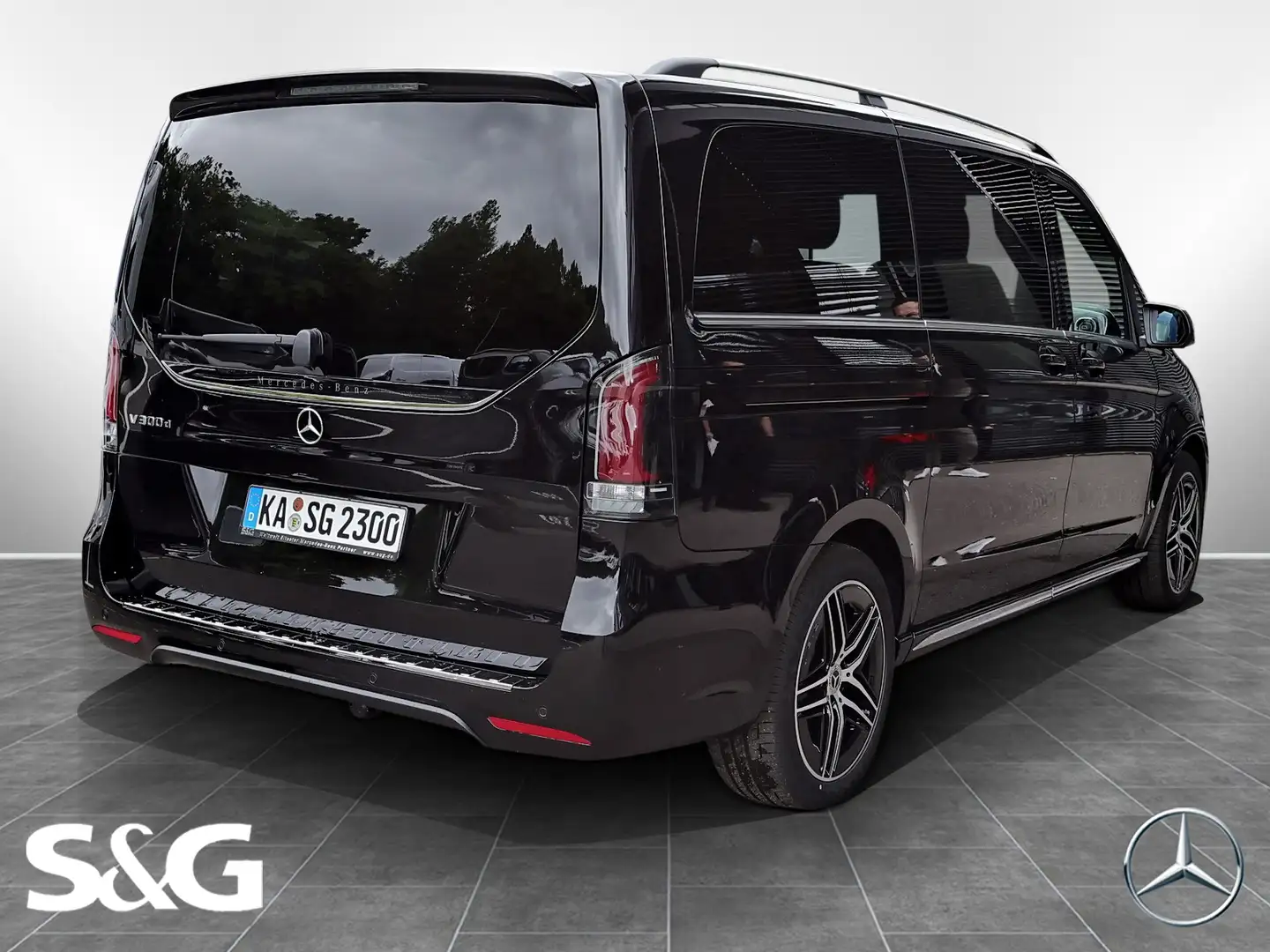Mercedes-Benz V 300 d AVANTGARDE lang AMG Standhz+AHK+Distroni Noir - 2