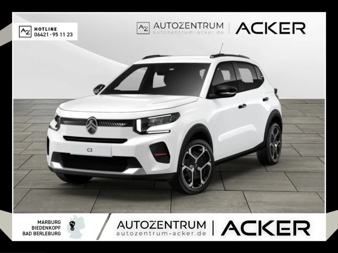 Citroen C3 Turbo 100 PLUS LED/DAB/SicherheitsPak/Reling Weiß - 1