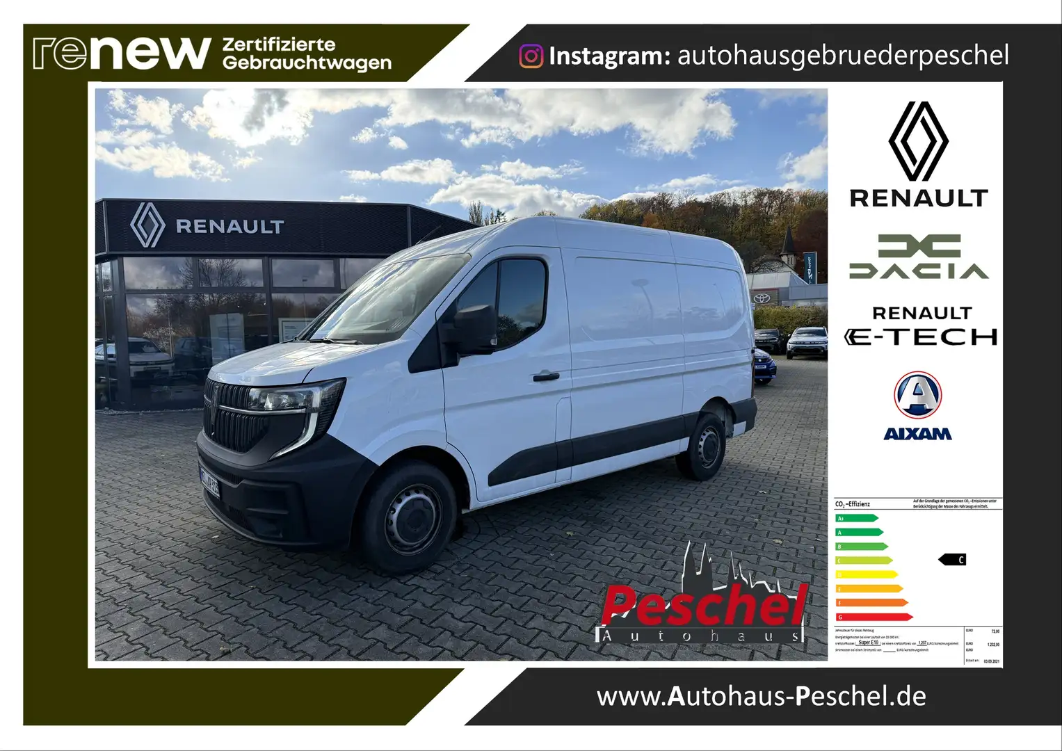 Renault Master 3,5t L2H2 130 BLUE dCi Extra Weiß - 1