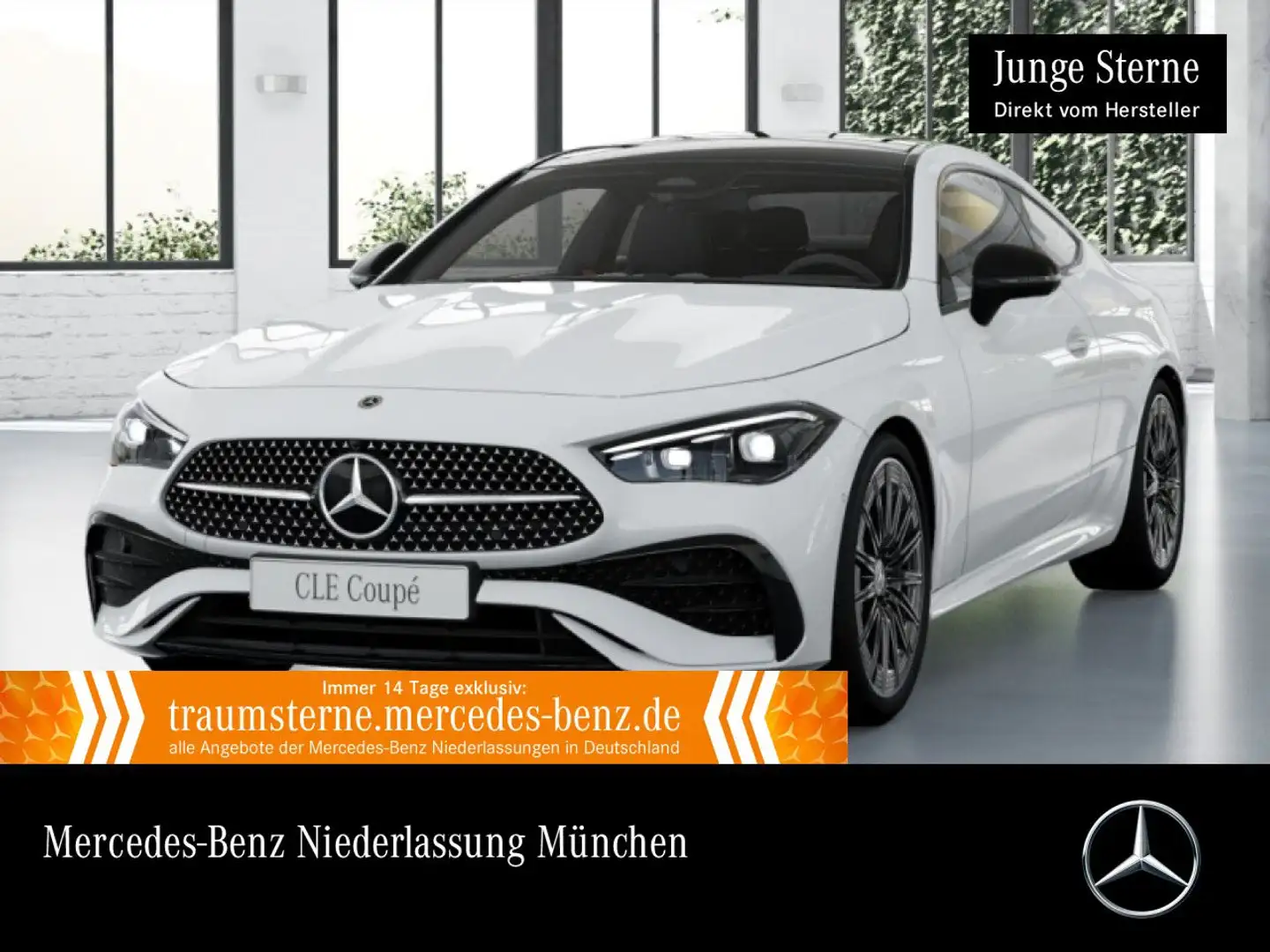 Mercedes-Benz CLE 220 d AMG+NIGHT+PANO+360+AHK+TOTW+KEYLESS+9G Weiß - 1