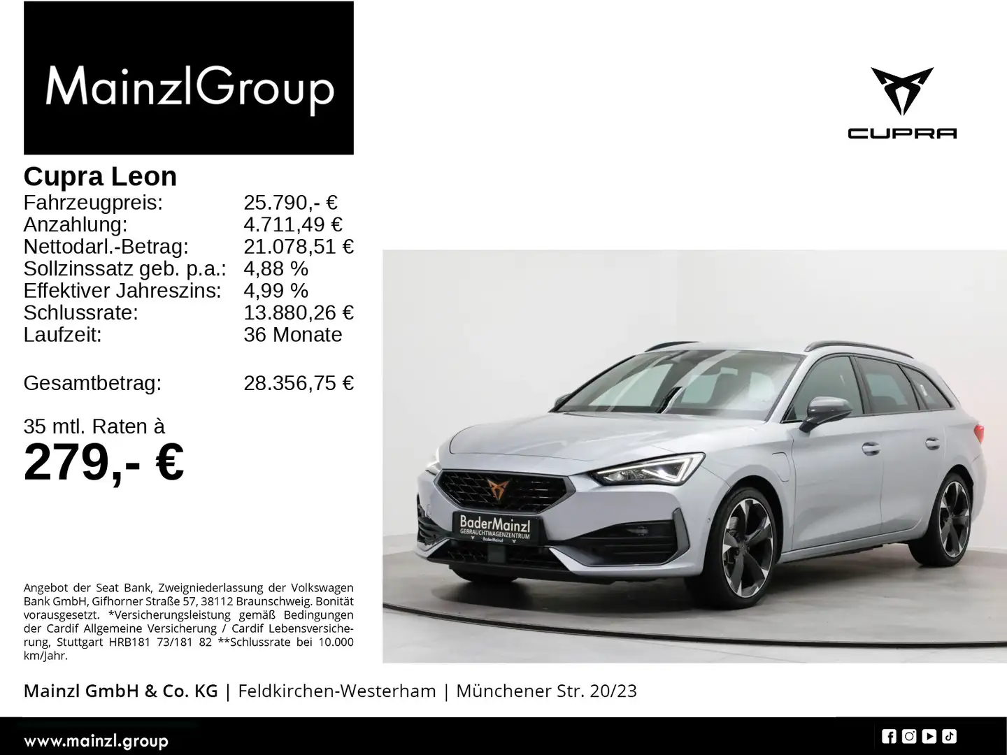 SEAT Leon ST 1.4 e-Hybrid DSG Navi SHZ Kamera Virtual Silber - 1