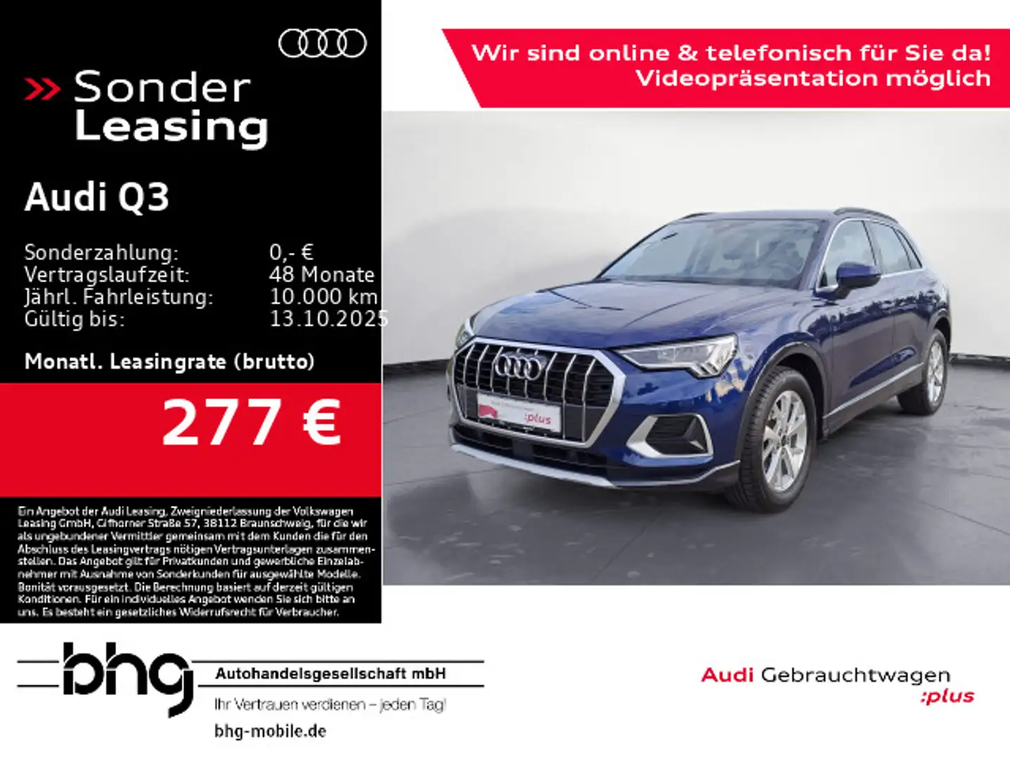 Audi Q3 35 TFSI S-tronic ACC Virtual LED Navi Keyless Blau - 1