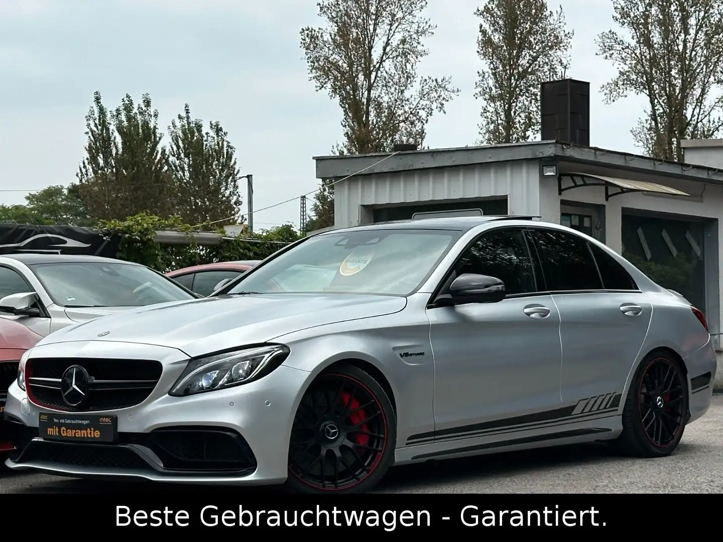 Mercedes-Benz C 63 AMG S Edition 1  * VOLL AUSTATTUNG * 69TKM Srebrny - 1