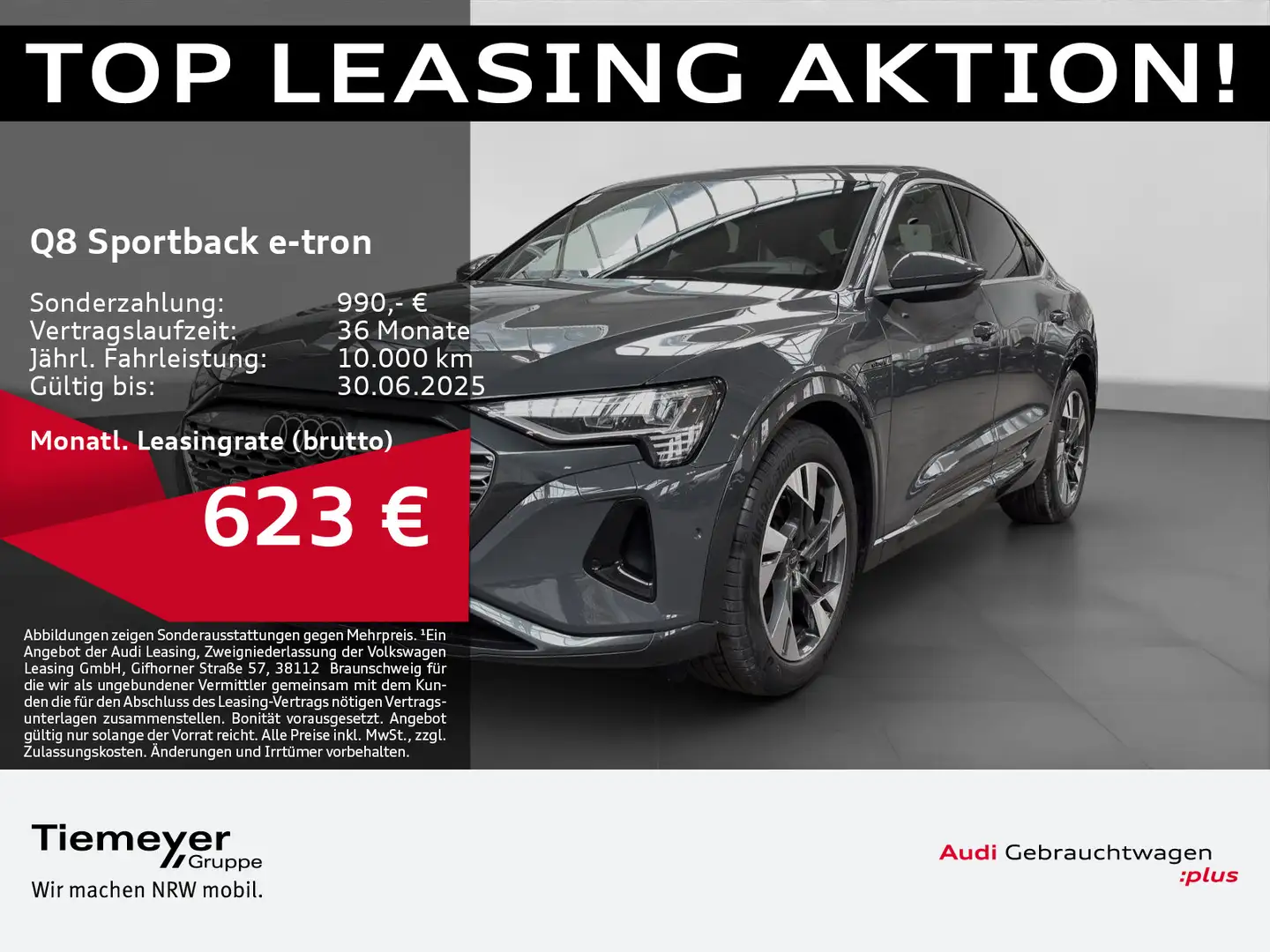 Audi Q8 e-tron 55 Q ADVANCED LEDER LM20 MAT Grau - 1