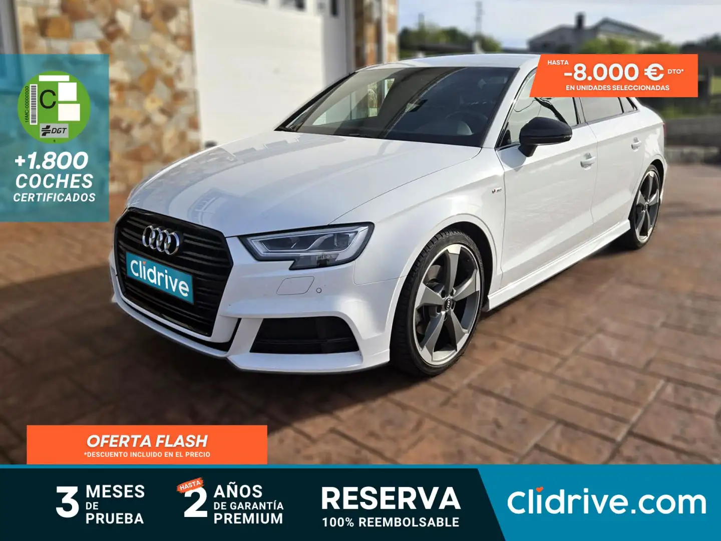 Audi A3 Sedán 35 TDI Black line S tronic 110kW Blanc - 1
