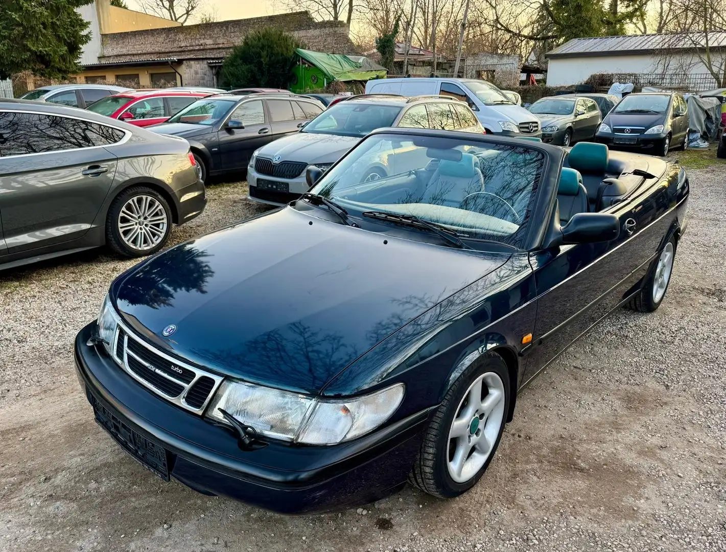 Saab 900 II 2.0 Cabrio Turbo I.Hand Leder Elekt-Verdk Klima Grün - 1