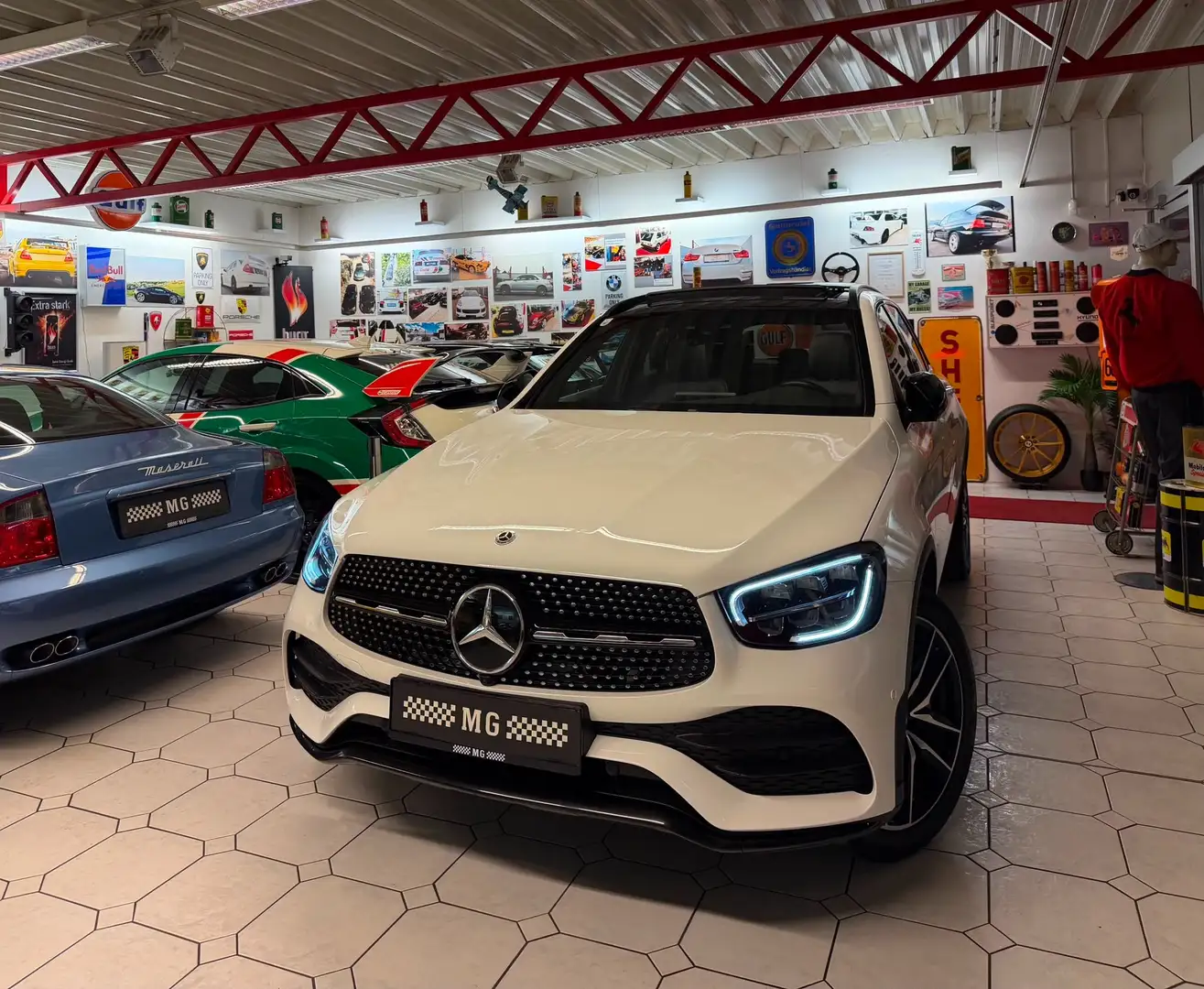 Mercedes-Benz GLC 400 GLC 400 d 4Matic AMG-Line Panorama Weiß - 1