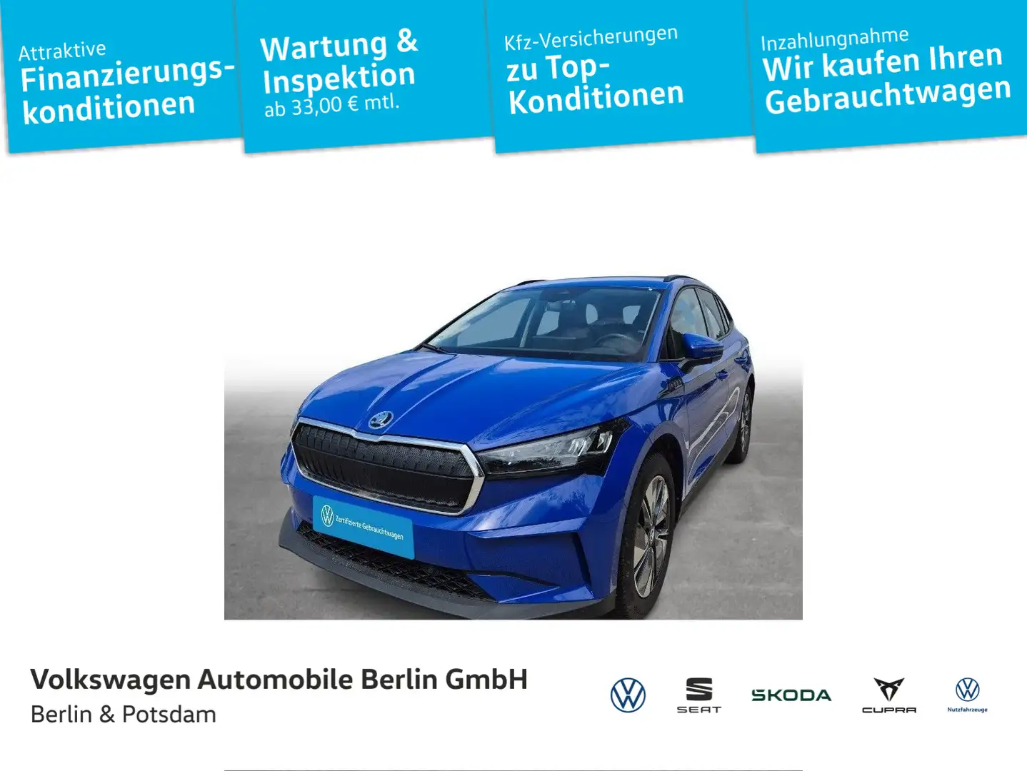 Skoda Enyaq iV 60 Loft Bleu - 1