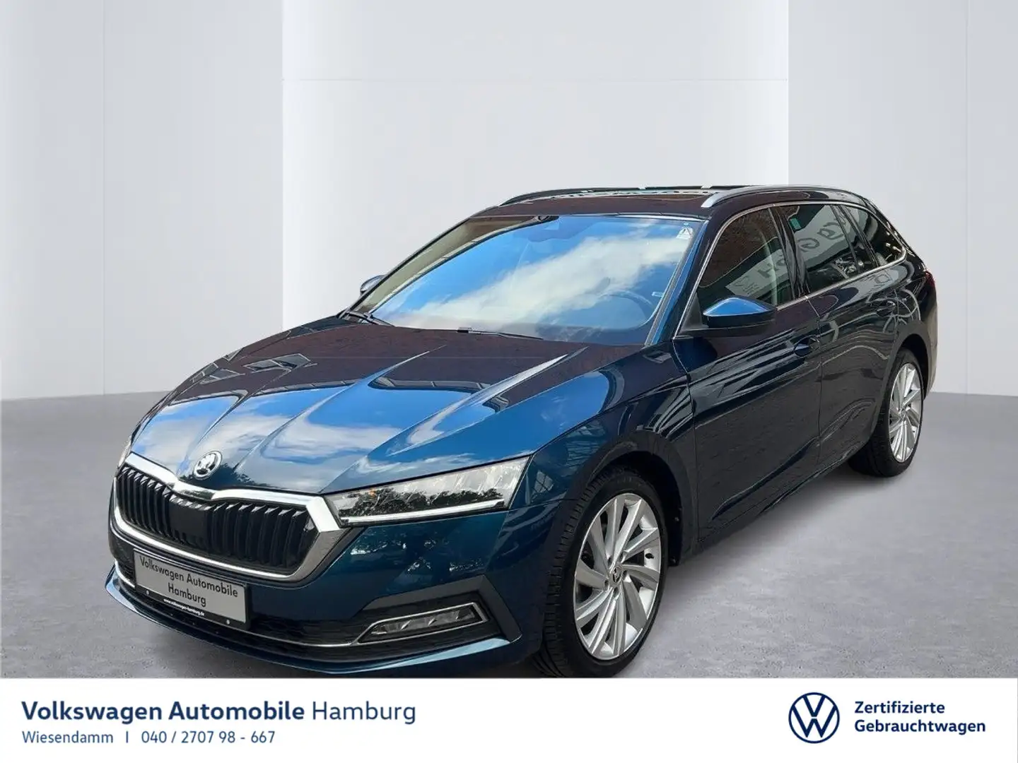 Skoda Octavia Combi 2.0 TDI DSG Style PANO/NAVI/LED Blau - 1