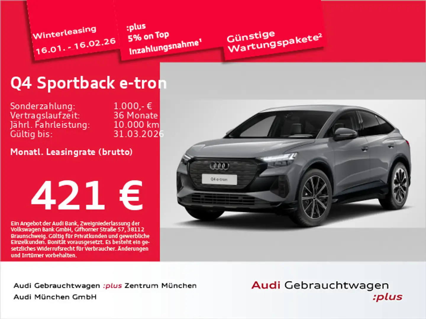 Audi Q4 e-tron 45 advanced Matrix/Navi+/AHK Gris - 1