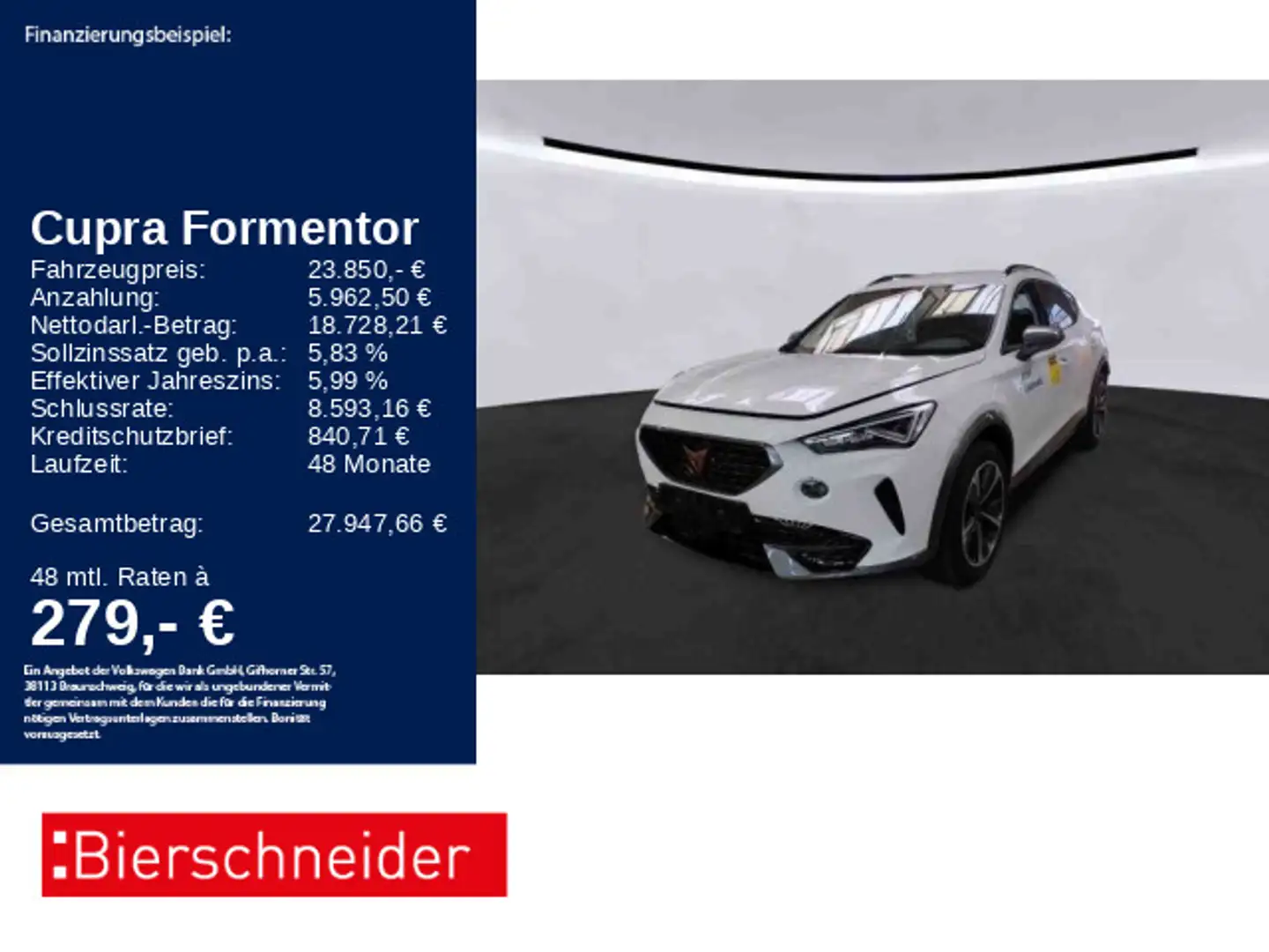 CUPRA Formentor 1.5 TSI AHK ACC LED NAVI SHZ Weiß - 1