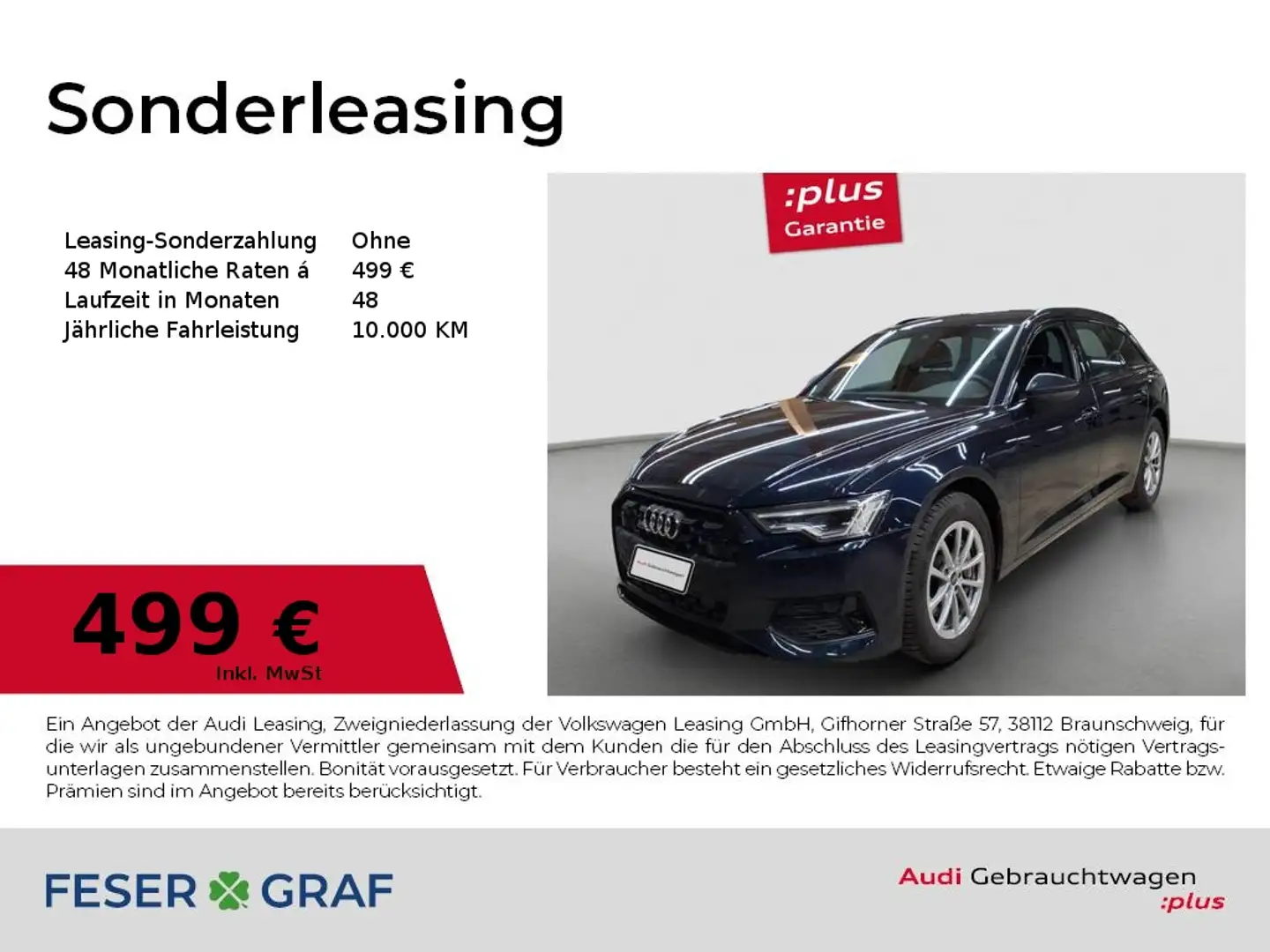 Audi A6 Avant 45TFSI Matrix/Leder/Kamera/AHK/Memory Blau - 1