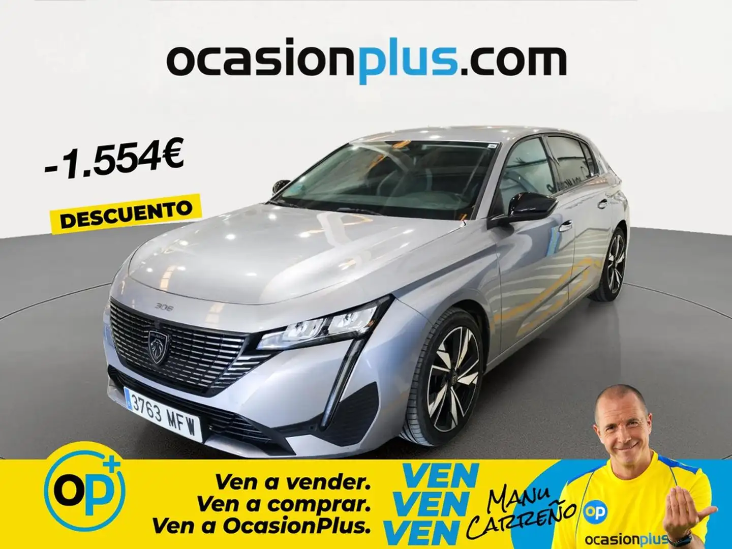 Peugeot 308 1.2 PureTech S&S Allure EAT8 130 Gris - 1