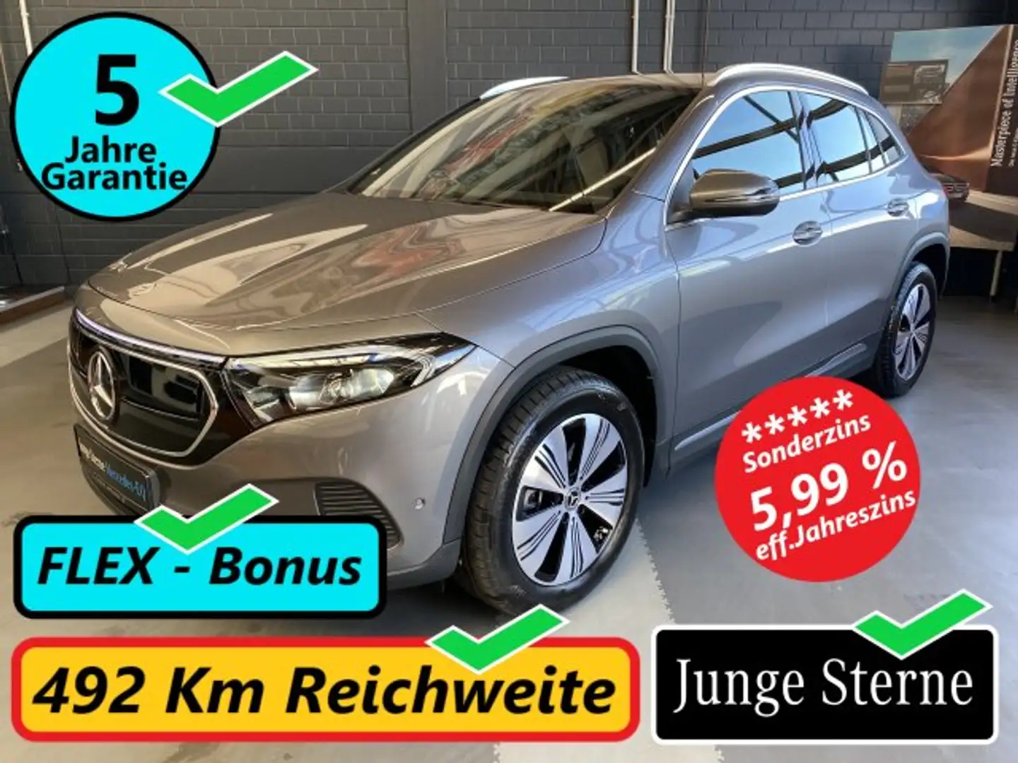 Mercedes-Benz EQA 250 EQA 250 Progressive Adv. LED Kamera MBUX Sitzh. Šedá - 1