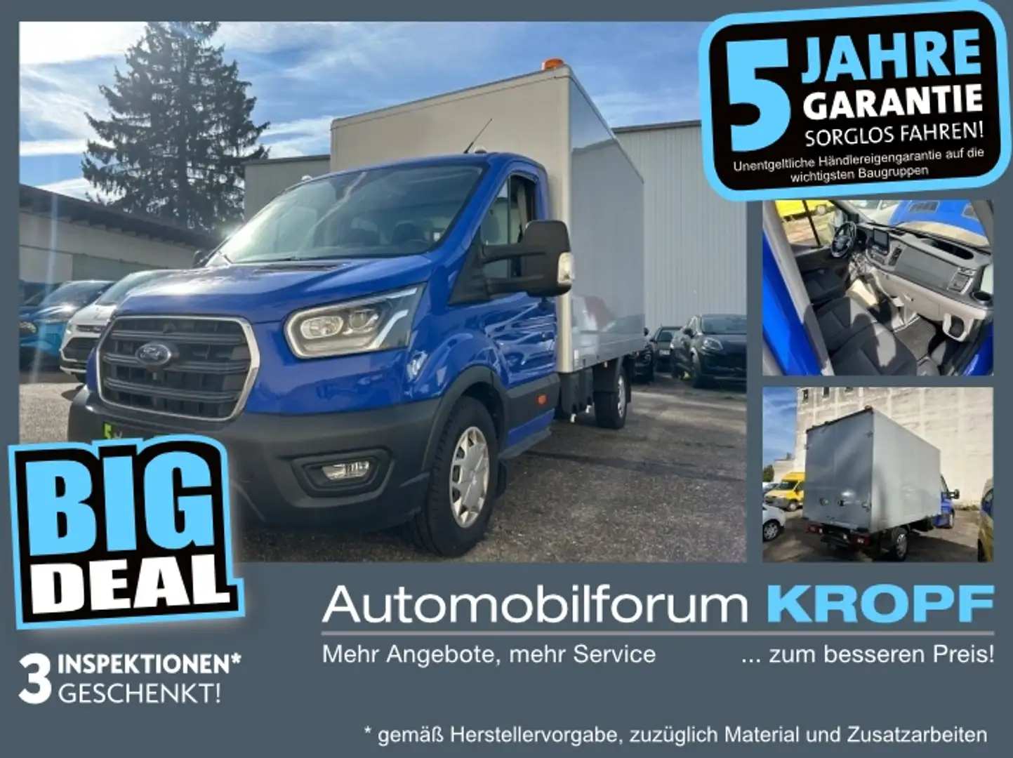 Ford Transit 350 Koffer AHK*NAVI*XENON*SHZ*KLIMA*CAM Blau - 1