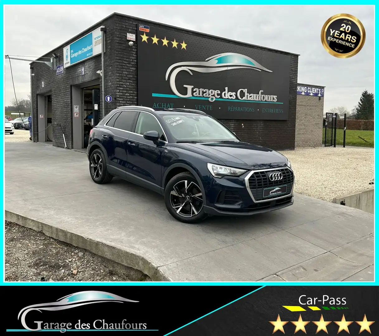 Audi Q3 35 TDi - 150 cv - ! Stronic ! - Lane Assist. -Eu6d Синій - 1