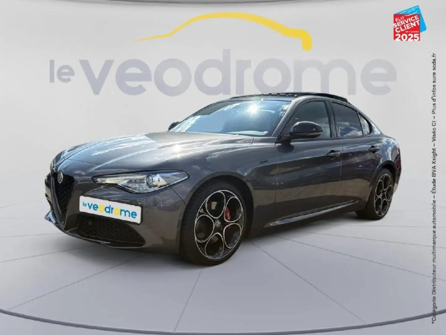 Alfa Romeo Giulia 2.2 JTD 190ch Sprint AT8 MY20 Touvrant Sieges chauf/cuir Volant chauf GPS Camera Gris - 1