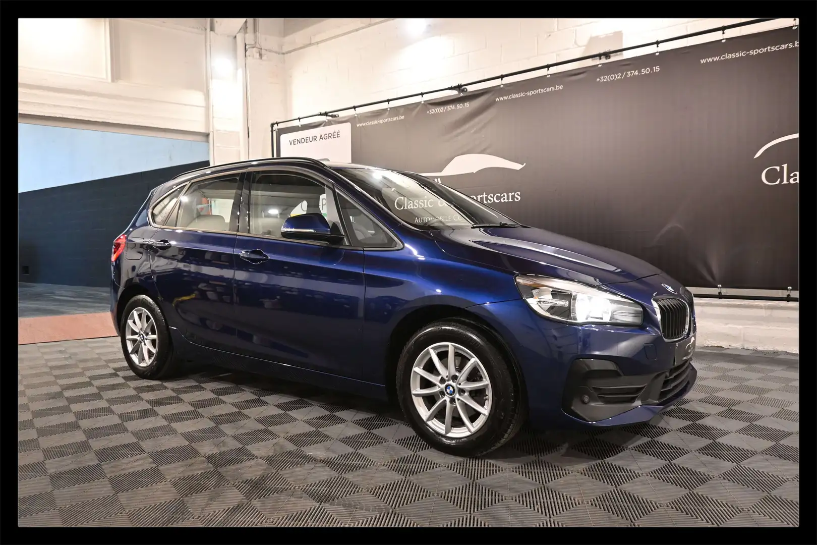 BMW 216 216d Active Tourer Euro 6d / CUIR / GPS NAVI Bleu - 1