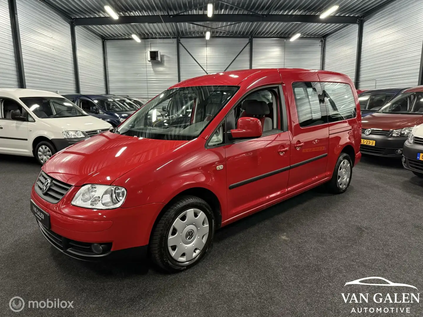 Volkswagen Caddy Maxi 1.6 Trendline 7p Cruise|Trekhaak|APK✅ Rood - 2