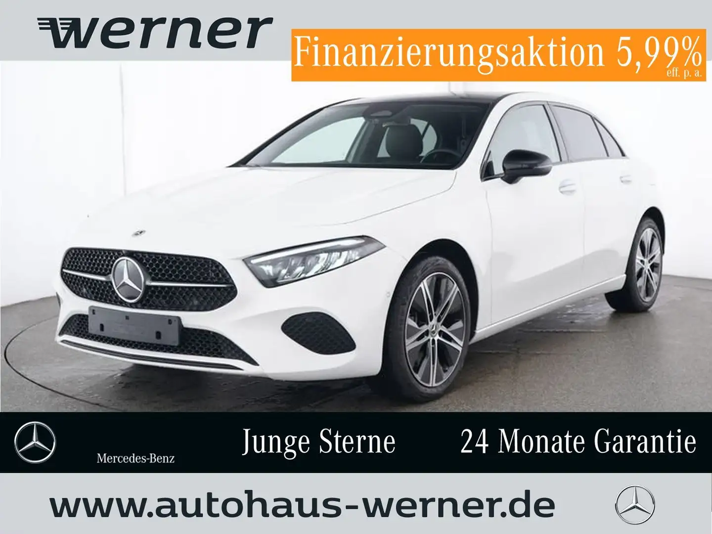 Mercedes-Benz A 250 e PROG ADVANCED+ NIGHT FAP PANO AC11KW VZA Weiß - 1