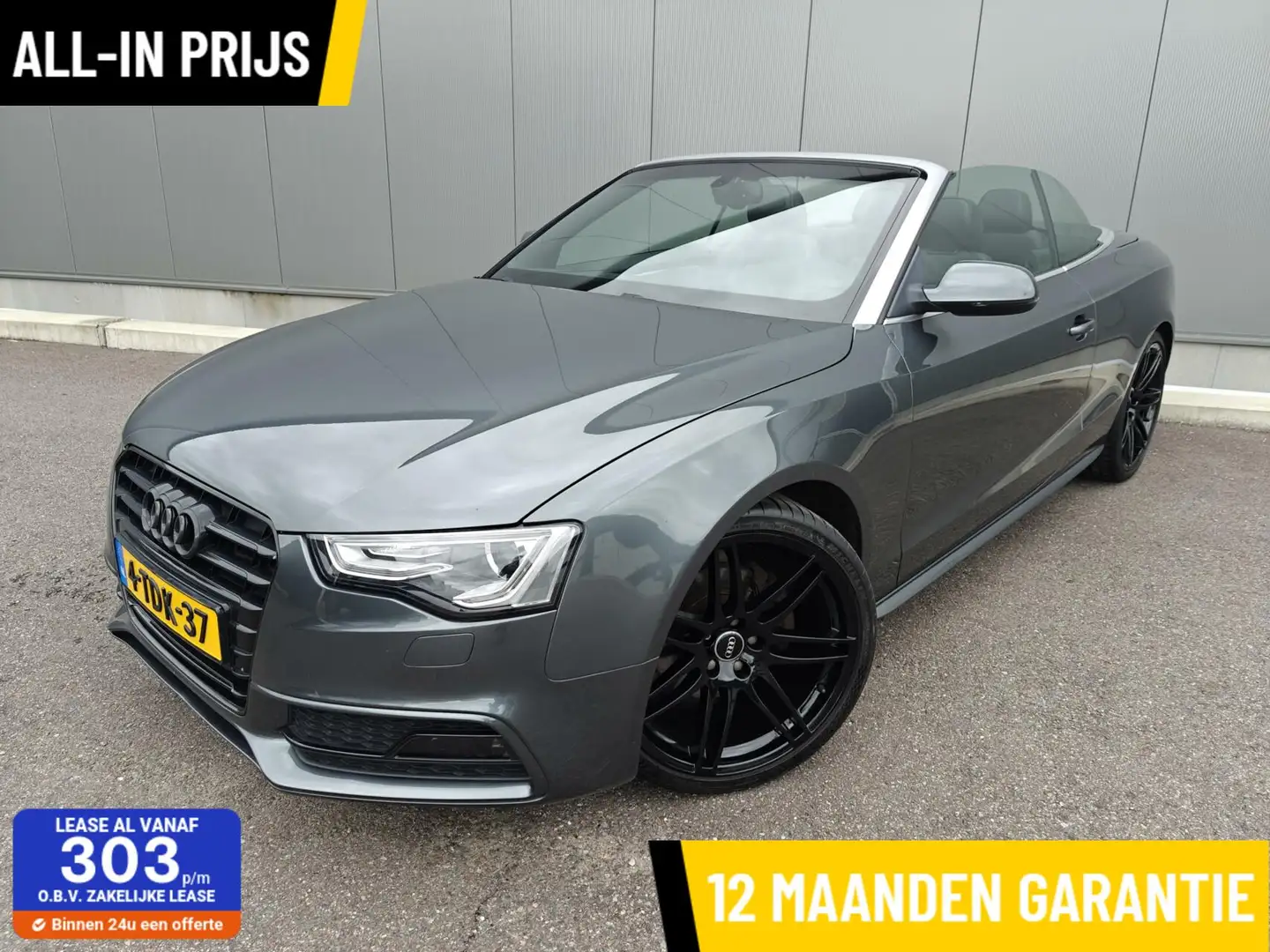 Audi A5 Cabriolet|NL Auto|S-Line|20inch|Leder|Stoelverwarm Gris - 1