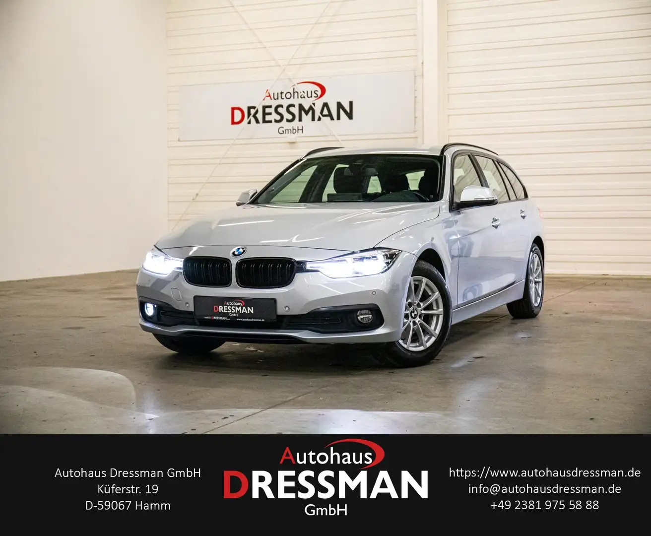 BMW 320 d TOURING AUTOMATIK LED AHK NAVI Srebrny - 1