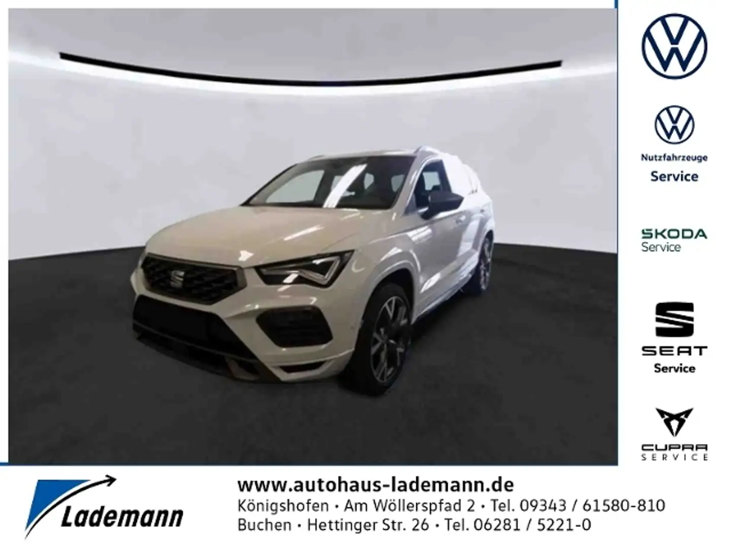 SEAT Ateca 2.0 TDI DSG FR ALLRAD+LED+RFK+ELK.HECK+NAV Weiß - 1