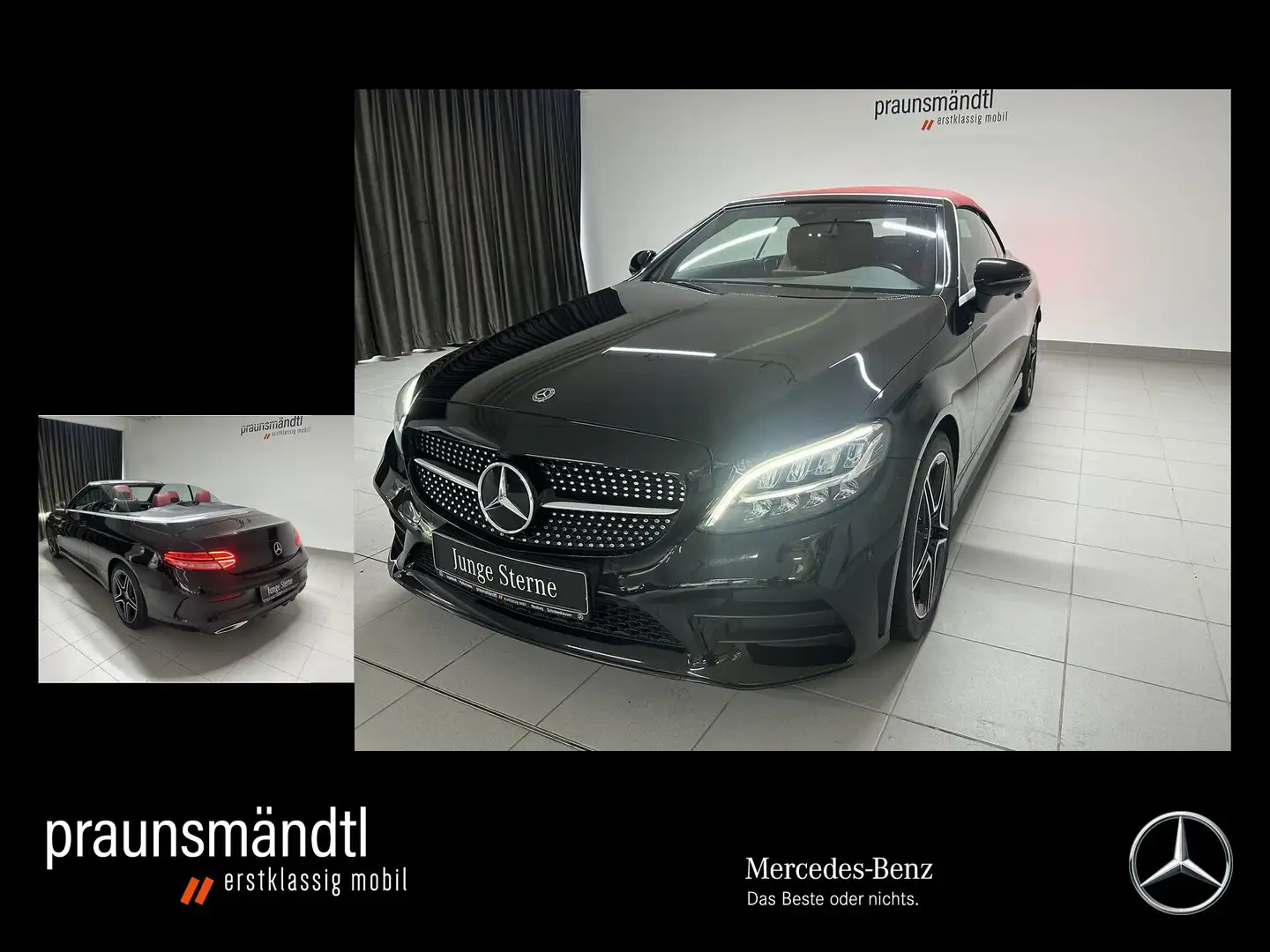 Mercedes-Benz C 300 Cabrio AMG Night LED/Sound/Ambi/Parktr/360 Schwarz - 1