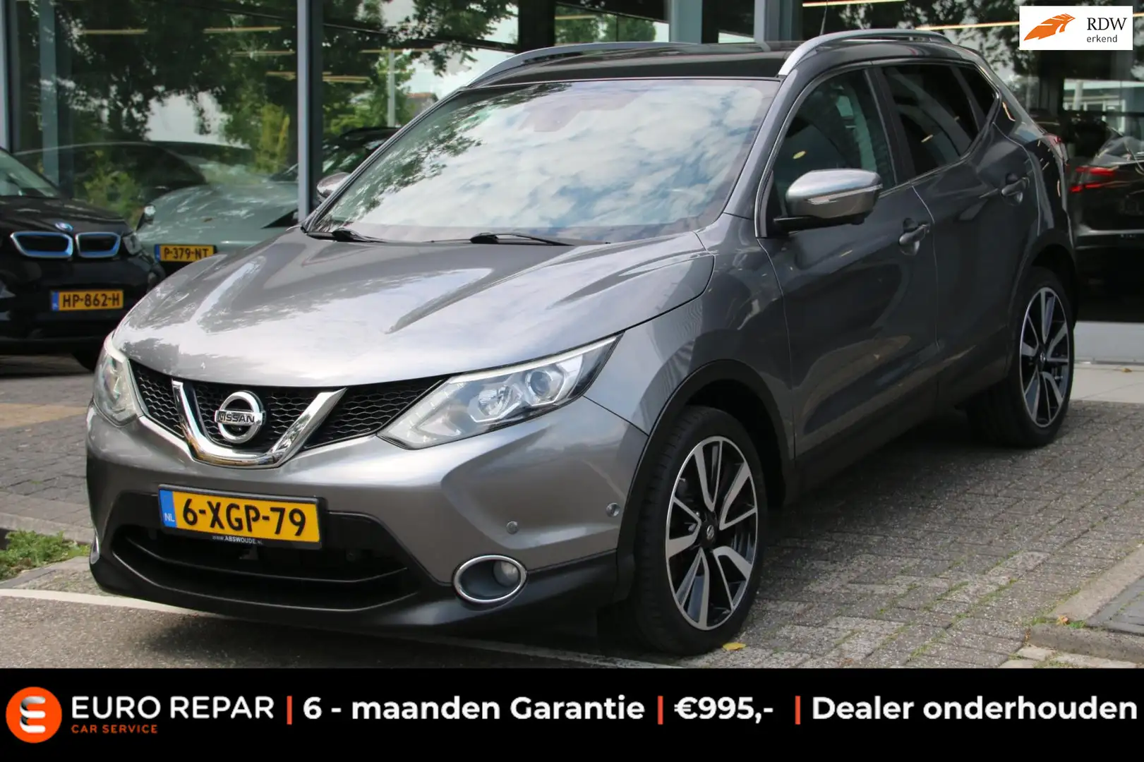 Nissan Qashqai 1.2 Tekna PANO-DAK LEDER NL-AUTO NAP! Grijs - 1