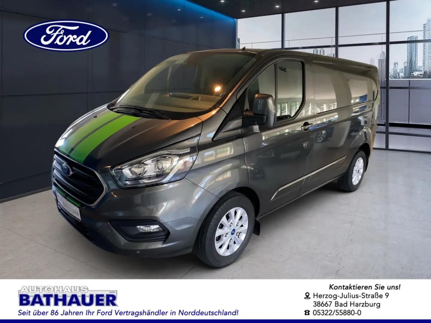 Ford Transit Custom 2.0 TDCi 300 L1 Limited Automatik Grijs - 1