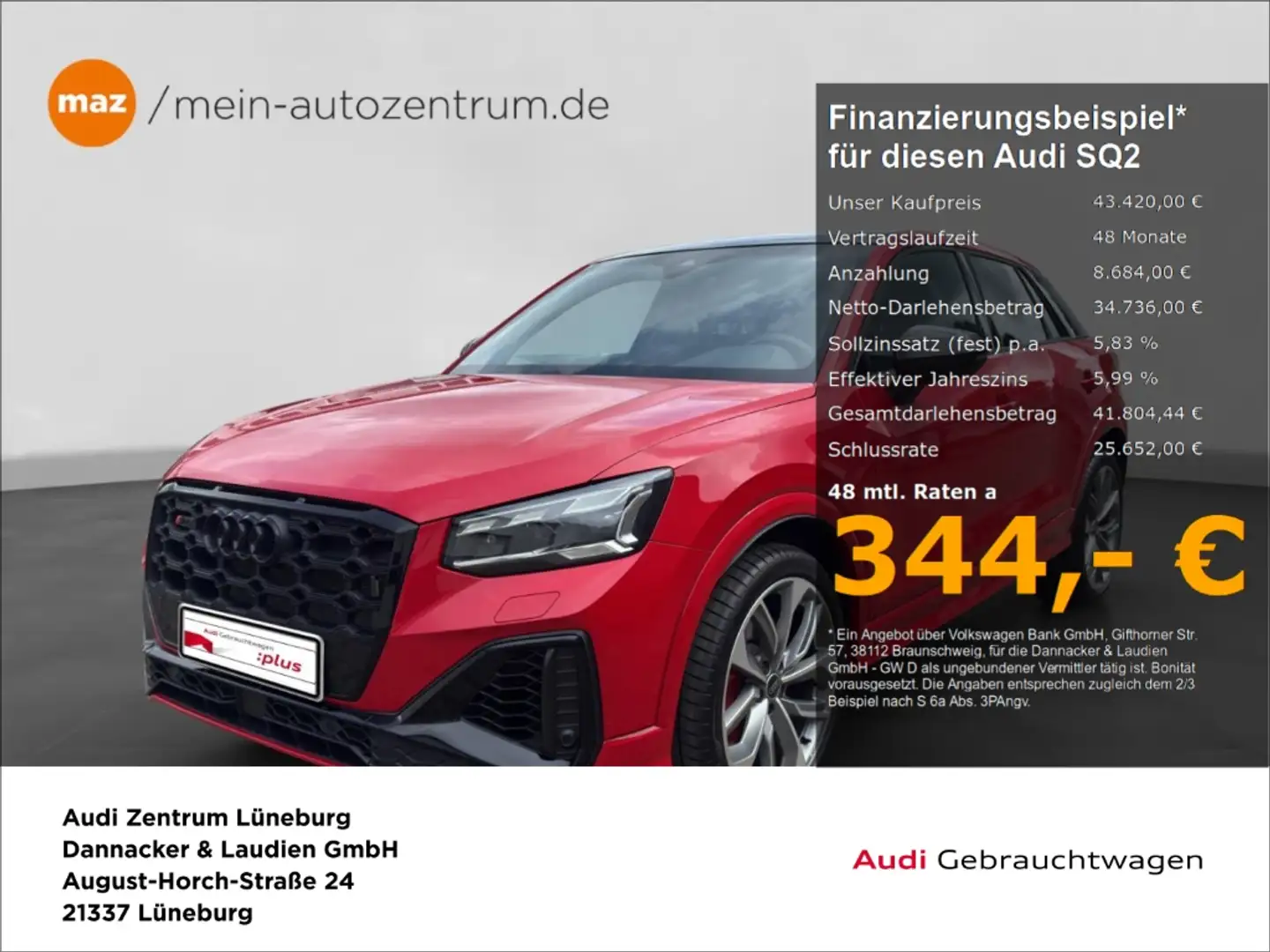 Audi SQ2 2.0 TFSI quattro S line Alu19 MatrixLED Pano Rosso - 1
