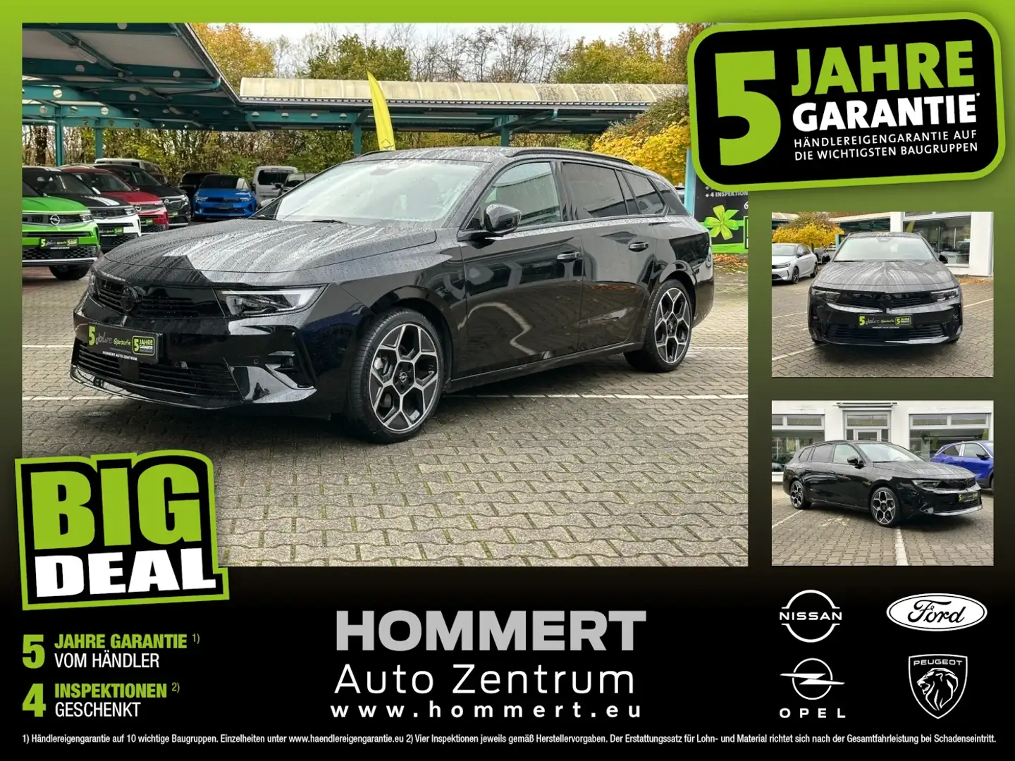 Opel Astra 1.2 Turbo Ultimate *AHK*HUD*ACC*Pano*Kamera Schwarz - 1