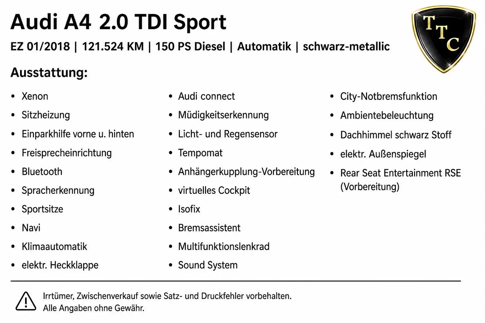 Audi A4 sport,Xenon,digitales Cockpit,elektr. Heckklappe Schwarz - 2