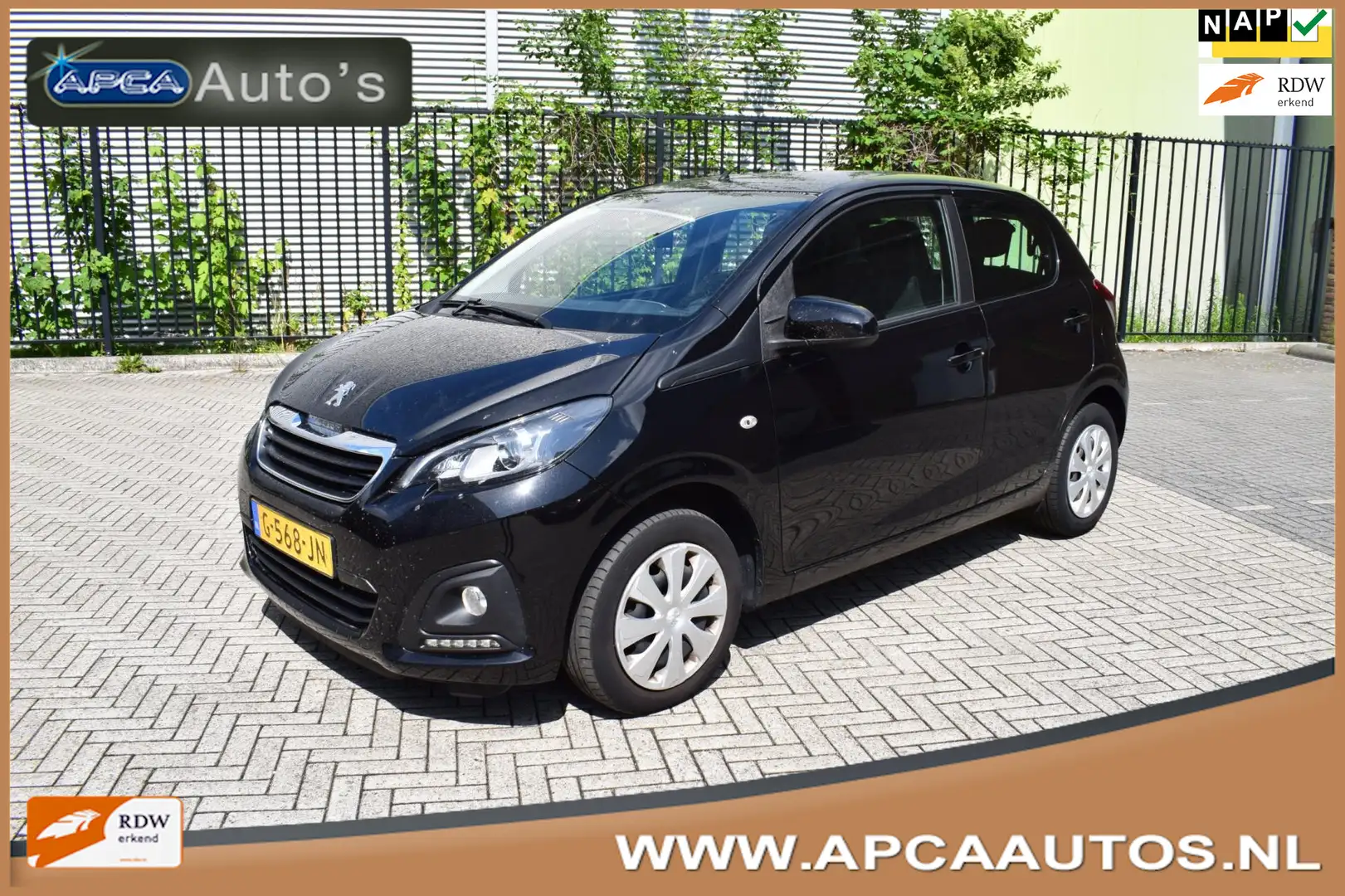 Peugeot 108 1.0 e-VTi Active 12 mnd GARANTIE 5 Deurs NLauto 1e Zwart - 1