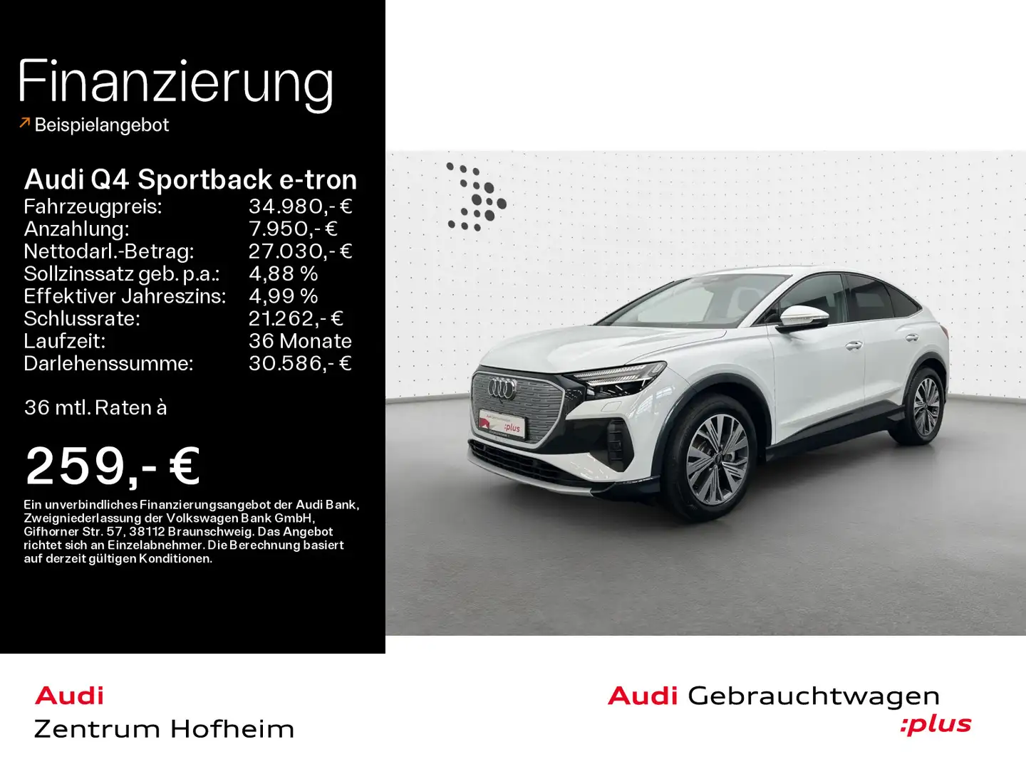 Audi Q4 e-tron 50 qu advanced*Matrix*Virtua Weiß - 1