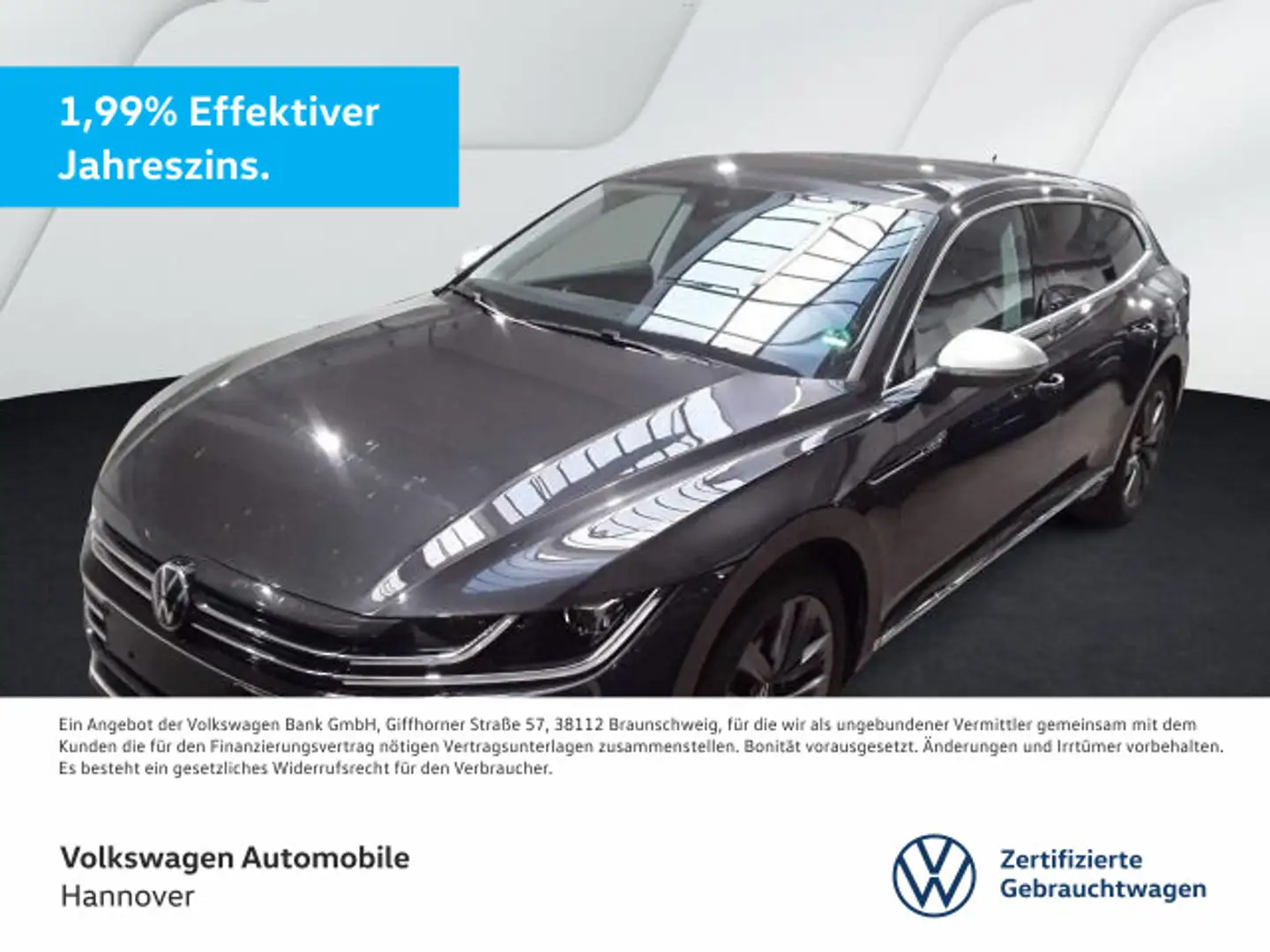 Volkswagen Arteon 2.0 TDI DSG Elegance Navi Grijs - 1