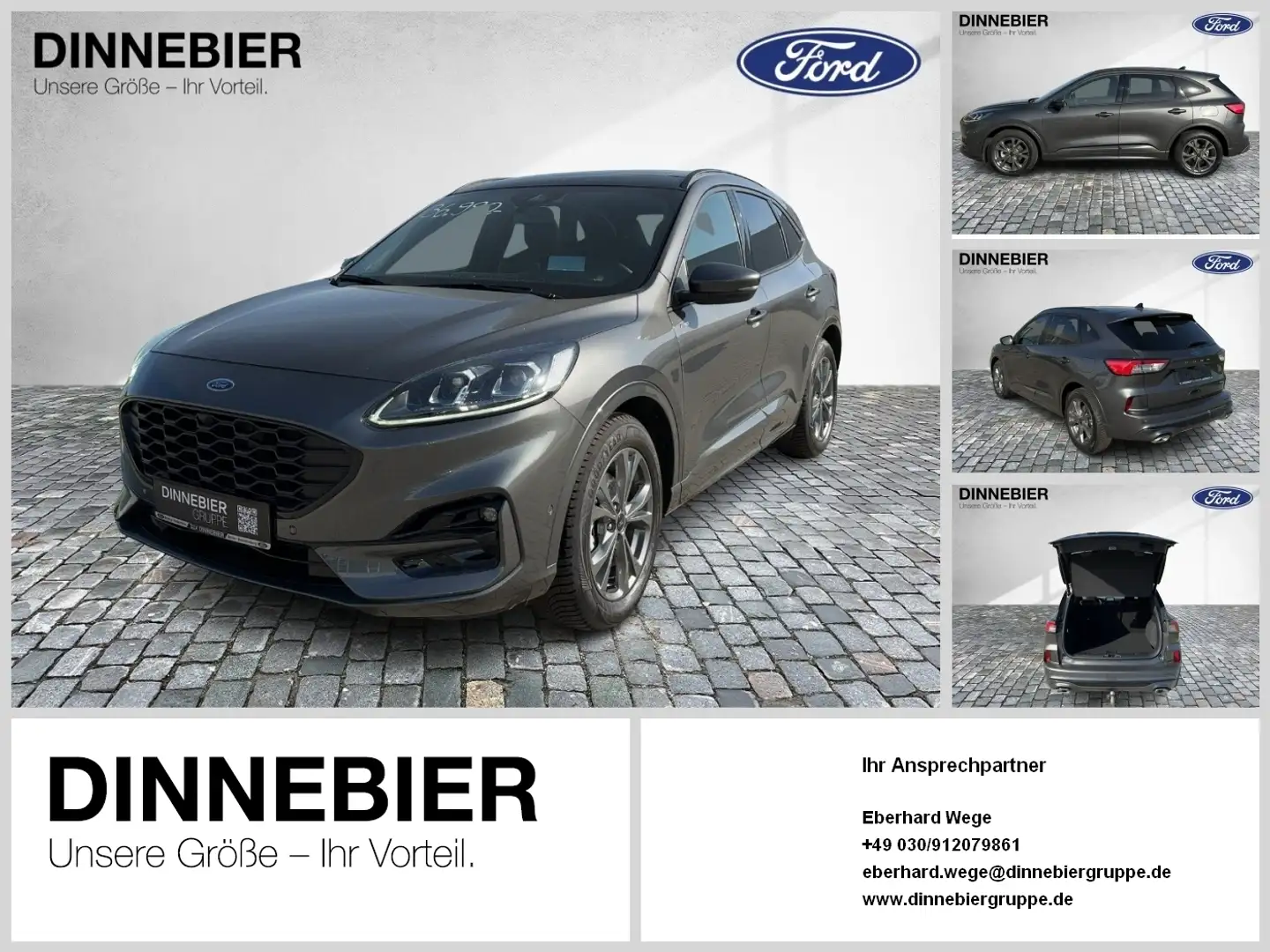 Ford Kuga ST-Line X LED+AHK+Glasdach+Kamera+SHZ Grau - 1