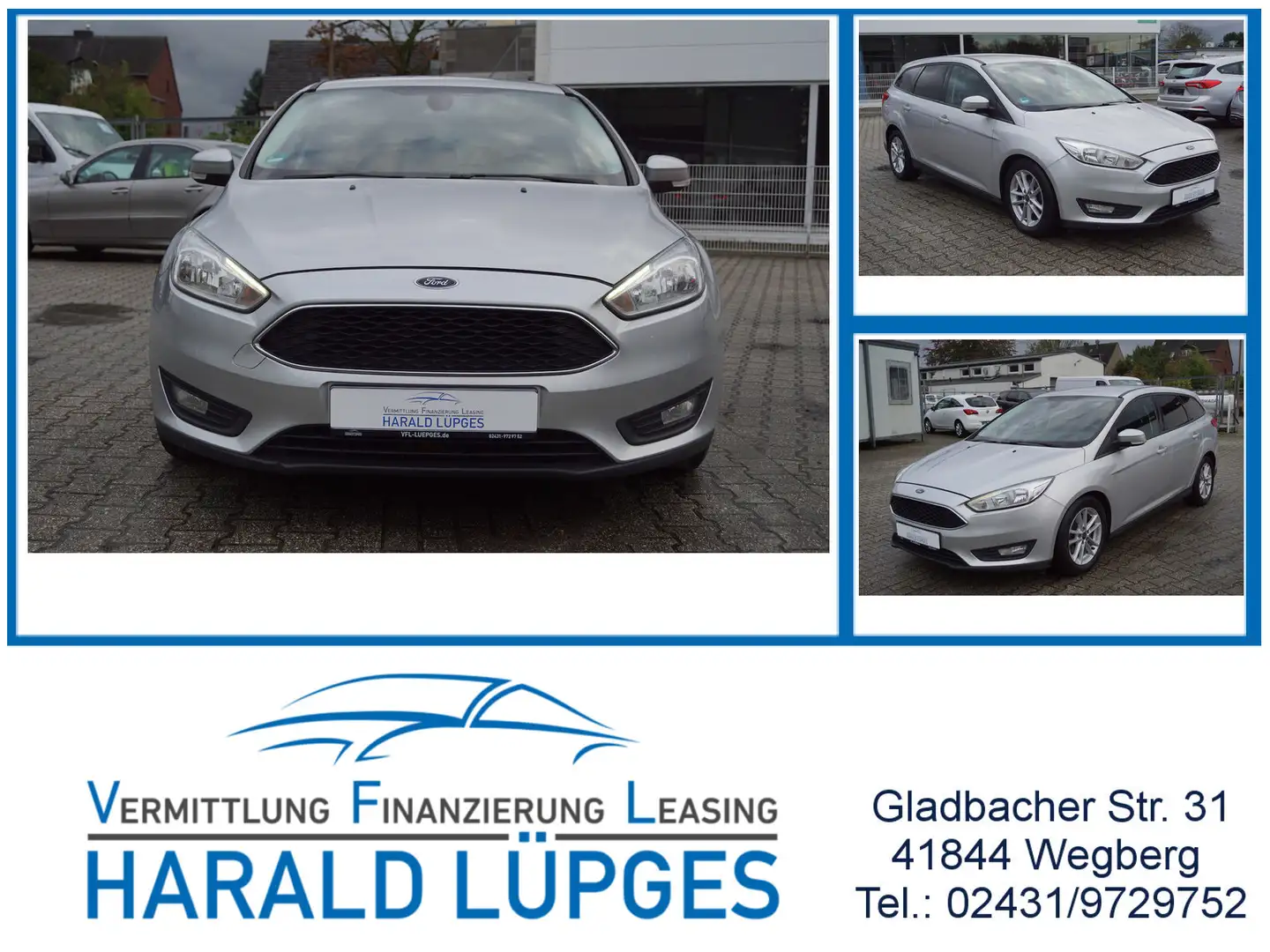 Ford Focus Business, Navi, AHK, Tempomat, Euro 6 Silber - 1