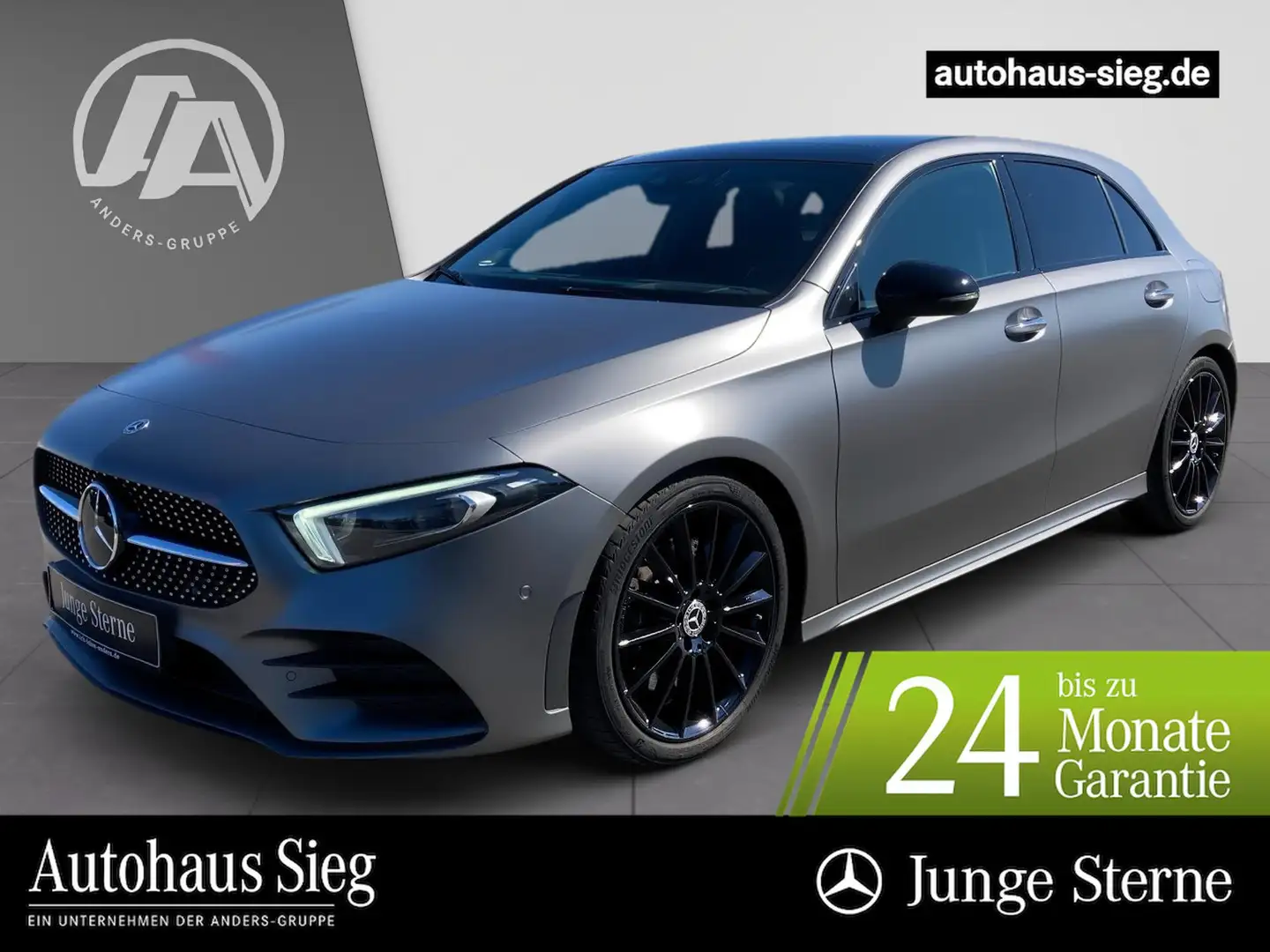 Mercedes-Benz A 220 d AMG+MBUX+Pano+Burm+Distr+Sitzkli+ Grijs - 1