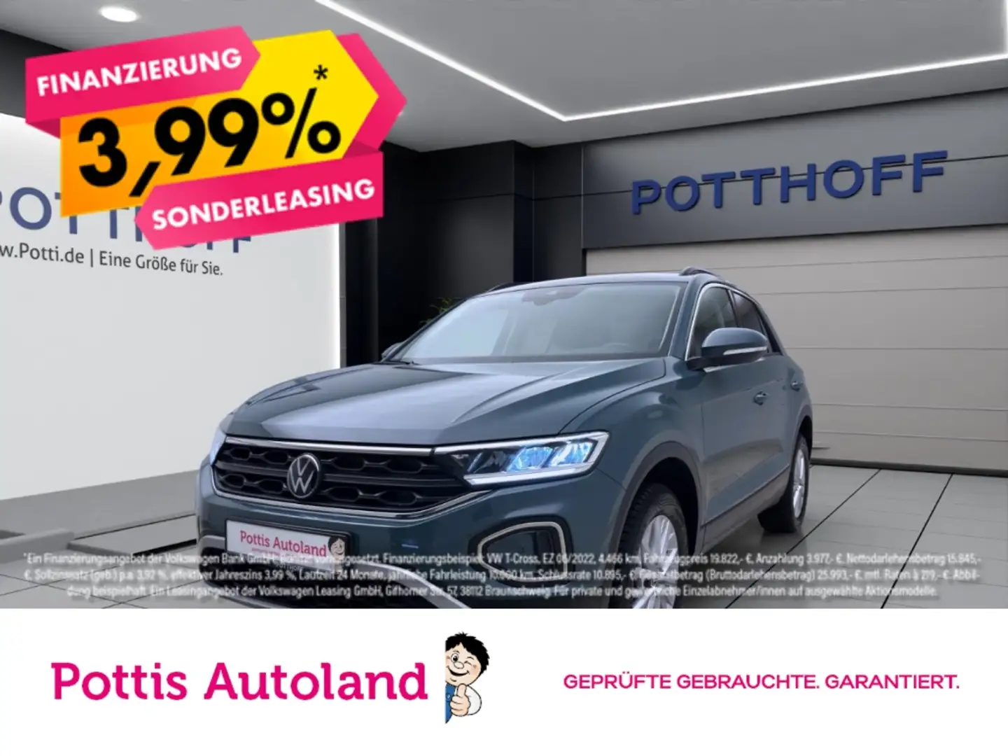 Volkswagen T-Roc 1.0 TSI LIFE NAVI KLIMA PDC SITZHZG Blau - 1