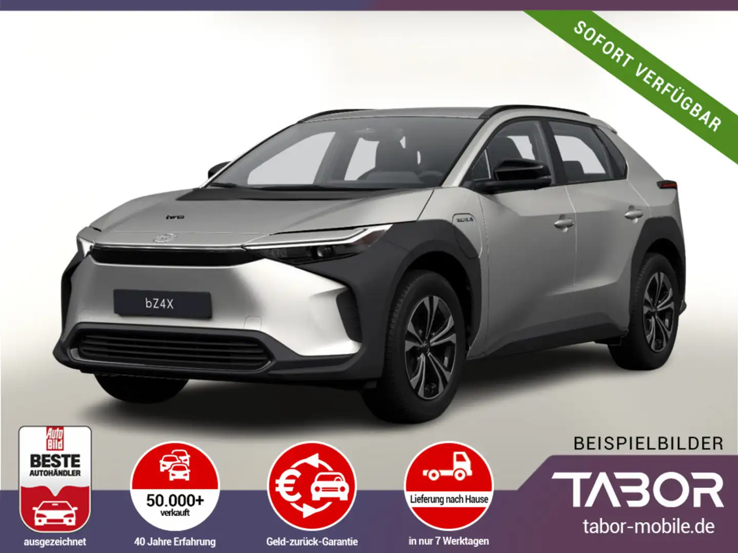 Toyota bZ4X 71kWh LED Nav Kam Keyl ACC Wärmepumpe CCS Silber - 2