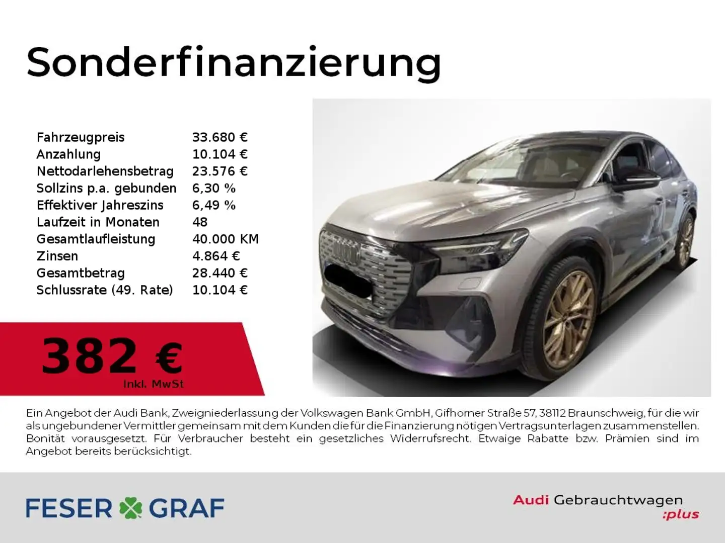 Audi Q4 e-tron Sportback e-tron 40 S Line Int Navi,Matrix,Leder Grau - 1