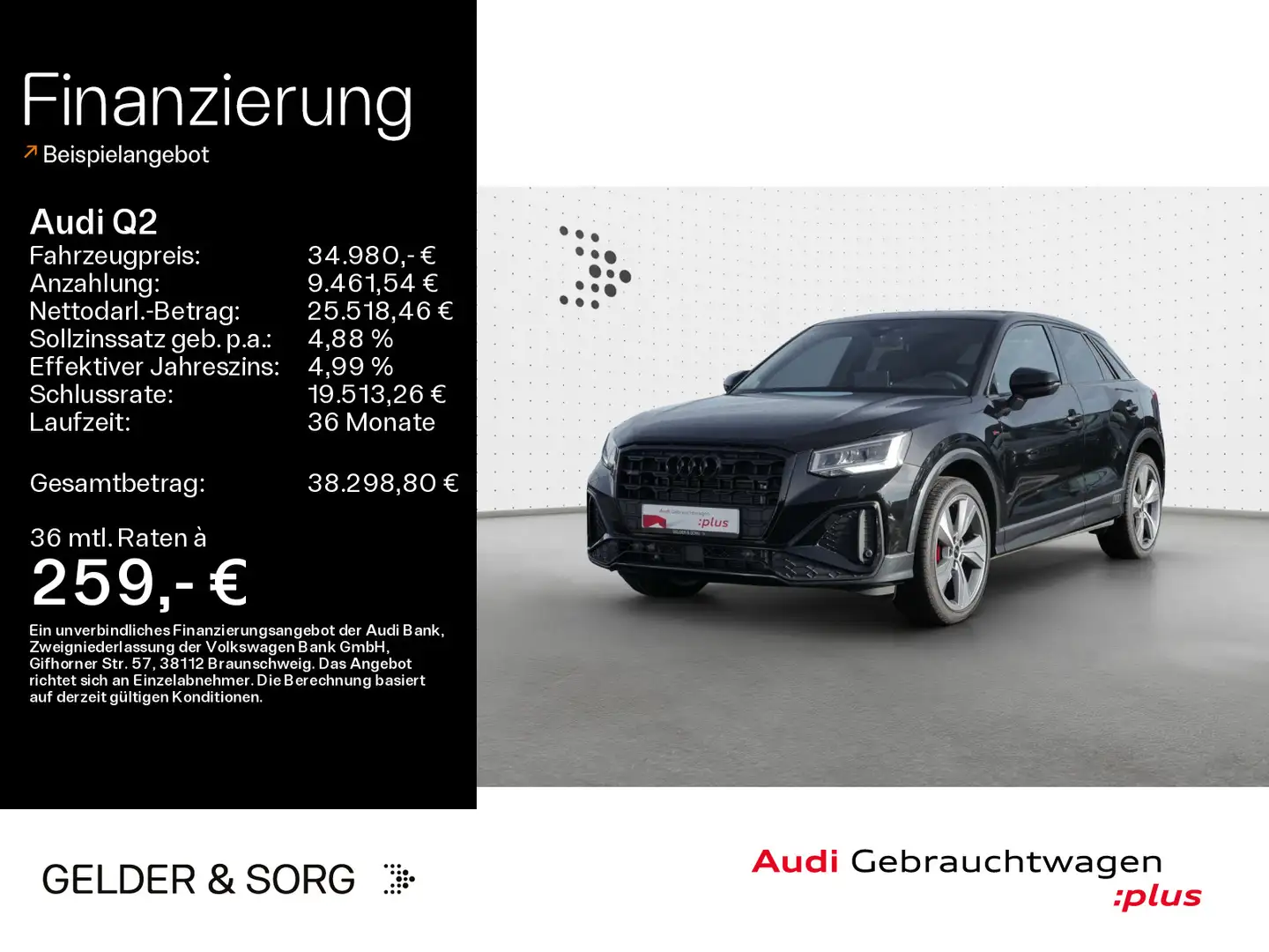 Audi Q2 35 TFSI S line RFK*LED*Navi*GRA*Sound*Virtual Schwarz - 1