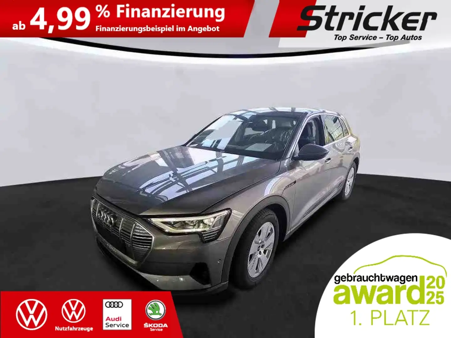 Audi e-tron 55 quattro 368,-ohne Anzahlung AHK Pano Grau - 2