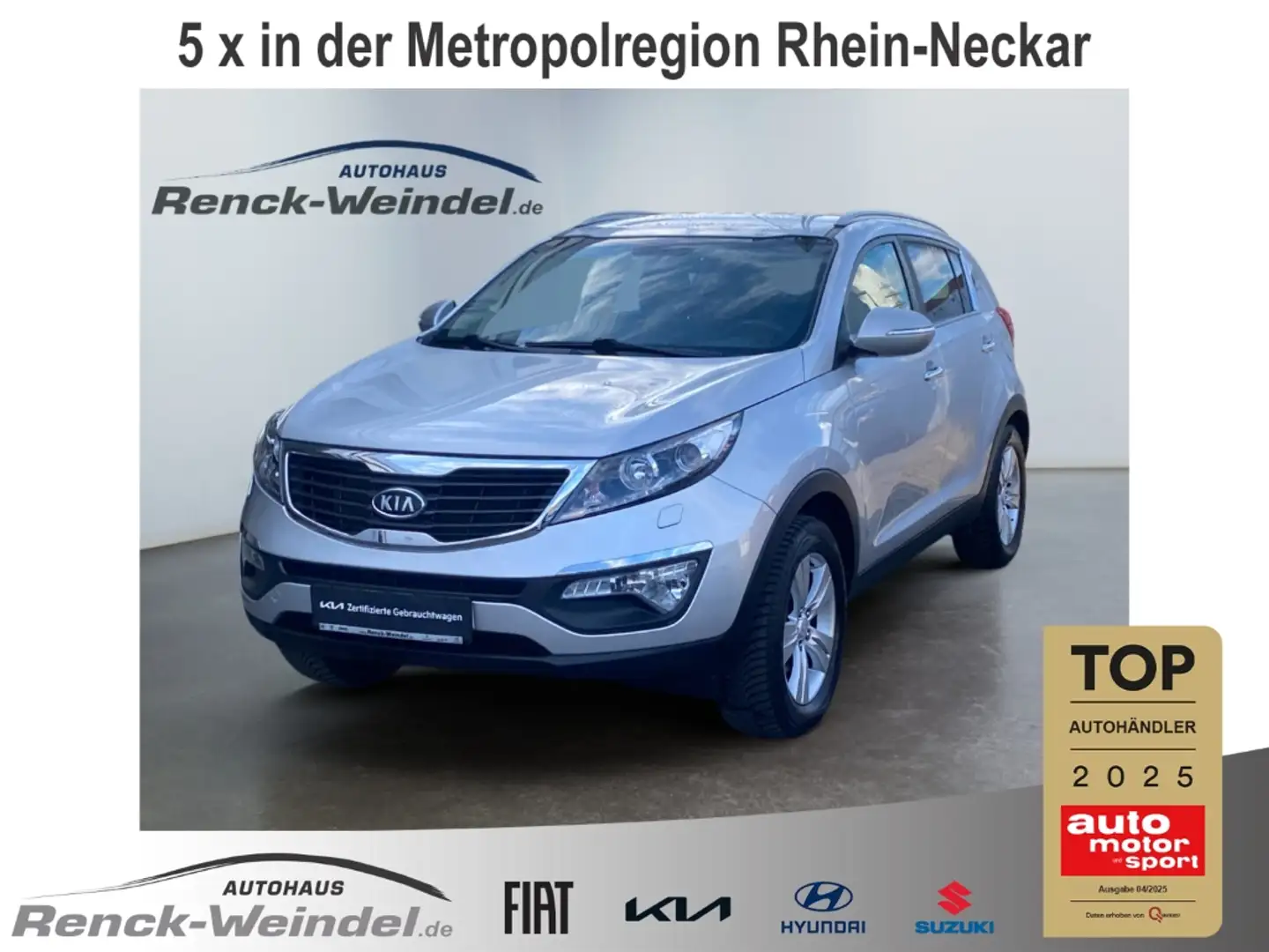Kia Sportage Spirit 1.6 Navi Klimaautom Rückfahrkam. Xenon Keyl Silber - 1