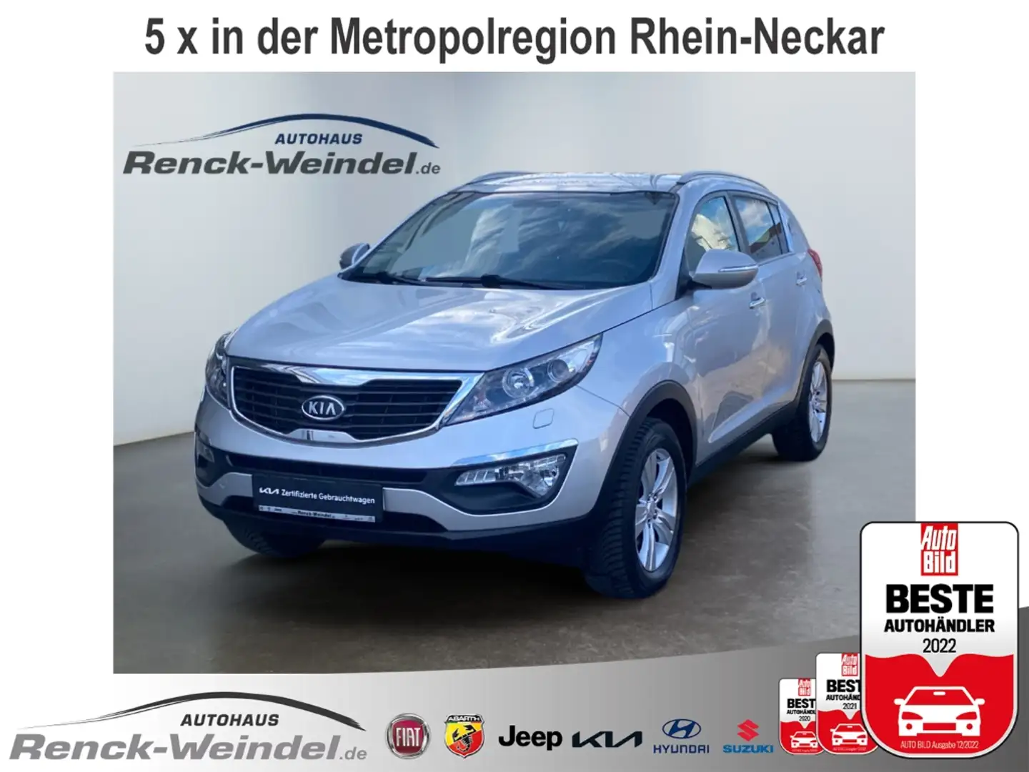 Kia Sportage Spirit 1.6 Navi Klimaautom Rückfahrkam. Xenon Keyl Silber - 1