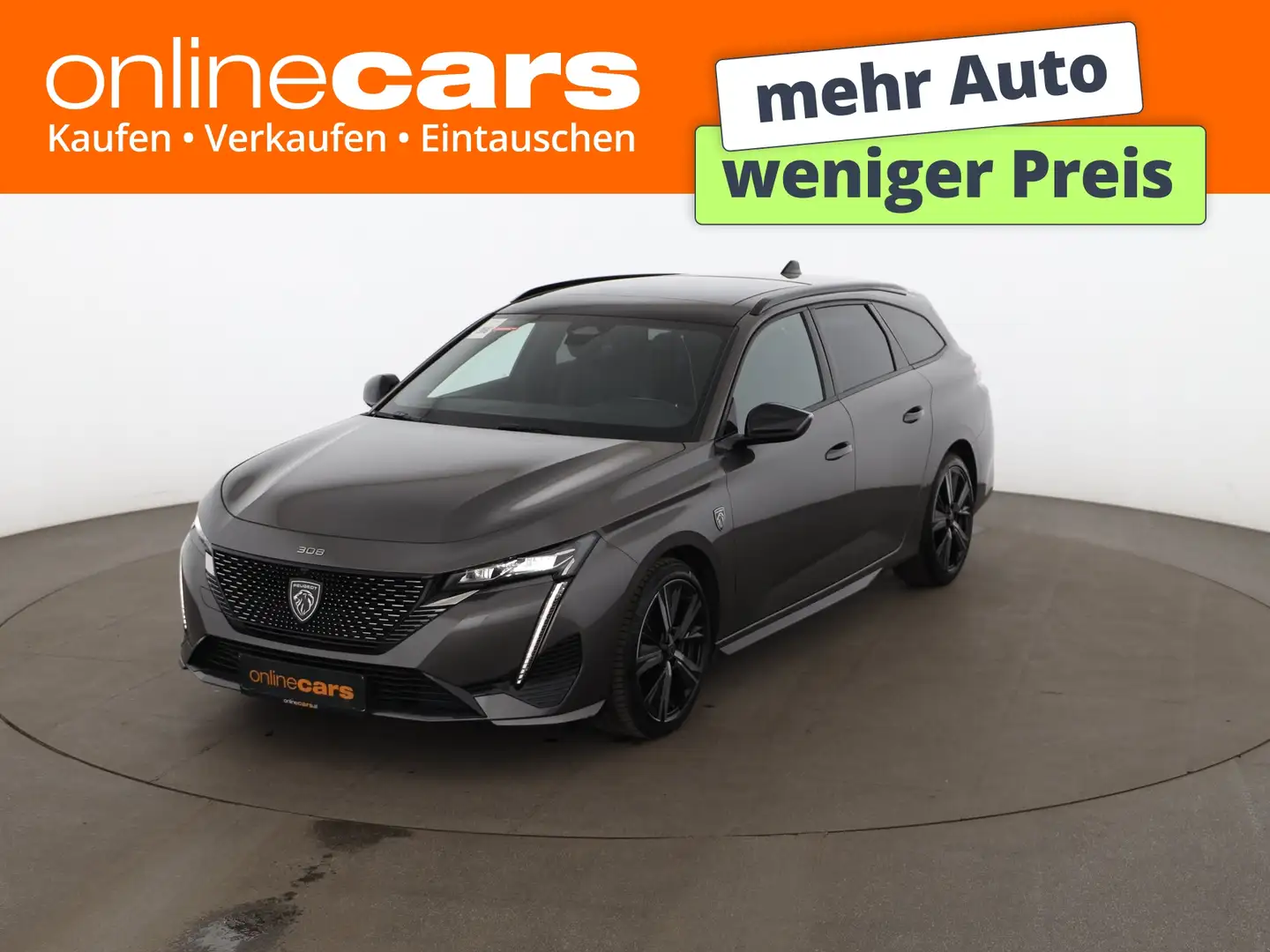Peugeot 308 1.2 PureTech 130 SW GT Aut LED SKY LEDER NAVI Grau - 1