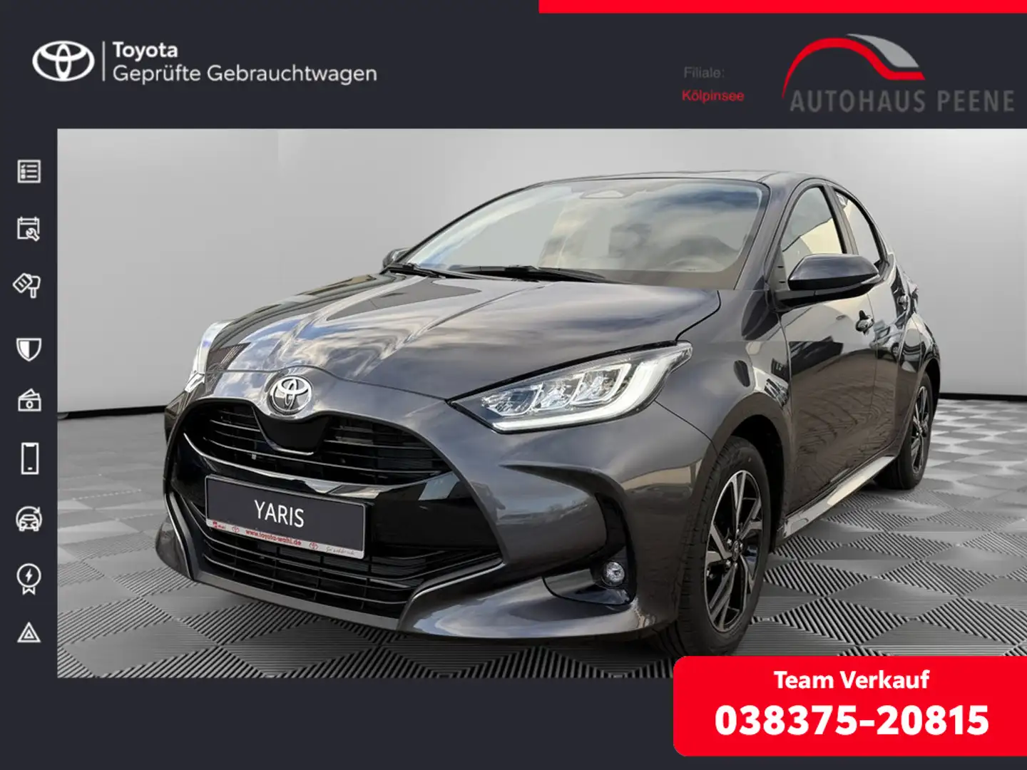 Toyota Yaris 1.5 Hybrid Teamplayer Grijs - 1