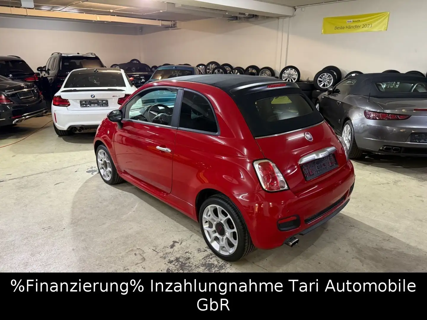 Fiat 500 S Cabrio Leder, Bi-Xenon, PDC, 2.Hand, 41tkm Rojo - 1
